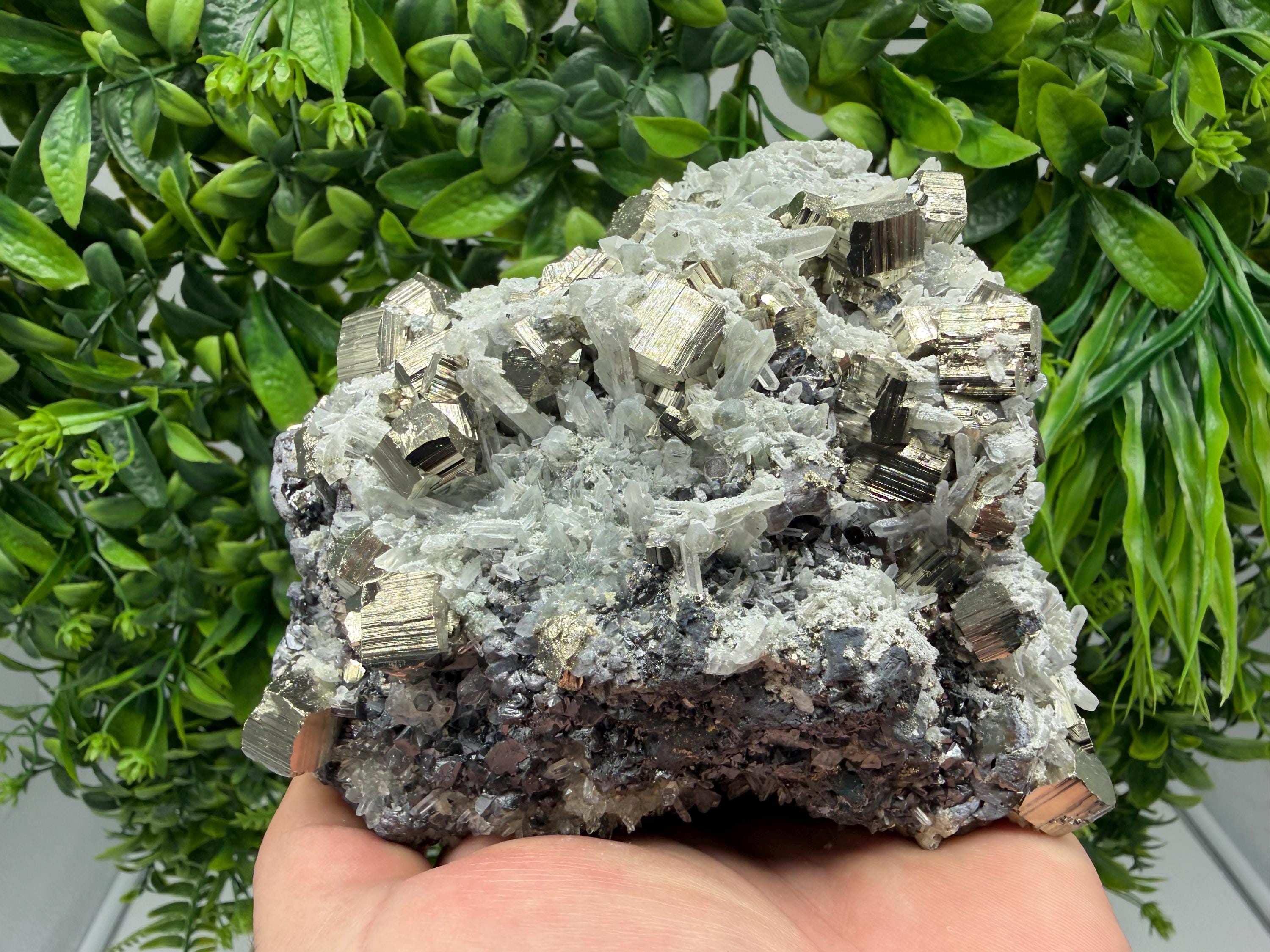 Pyrite Sphalerite Quartz  Mineral Specimen, Krushev dol Mine