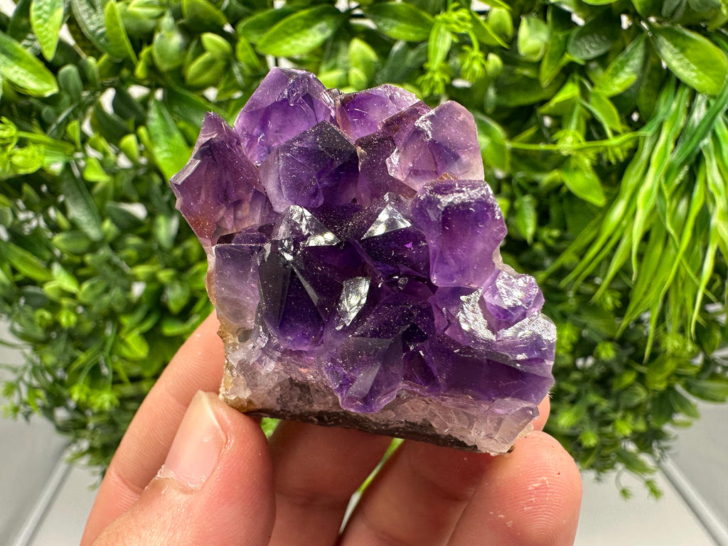 Natural Purple Amethyst Crystal Cluster from Uruguay