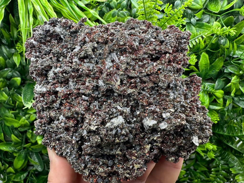 Red Pyrite with Galena and Quartz, Borieva Mine Mineral Specimen