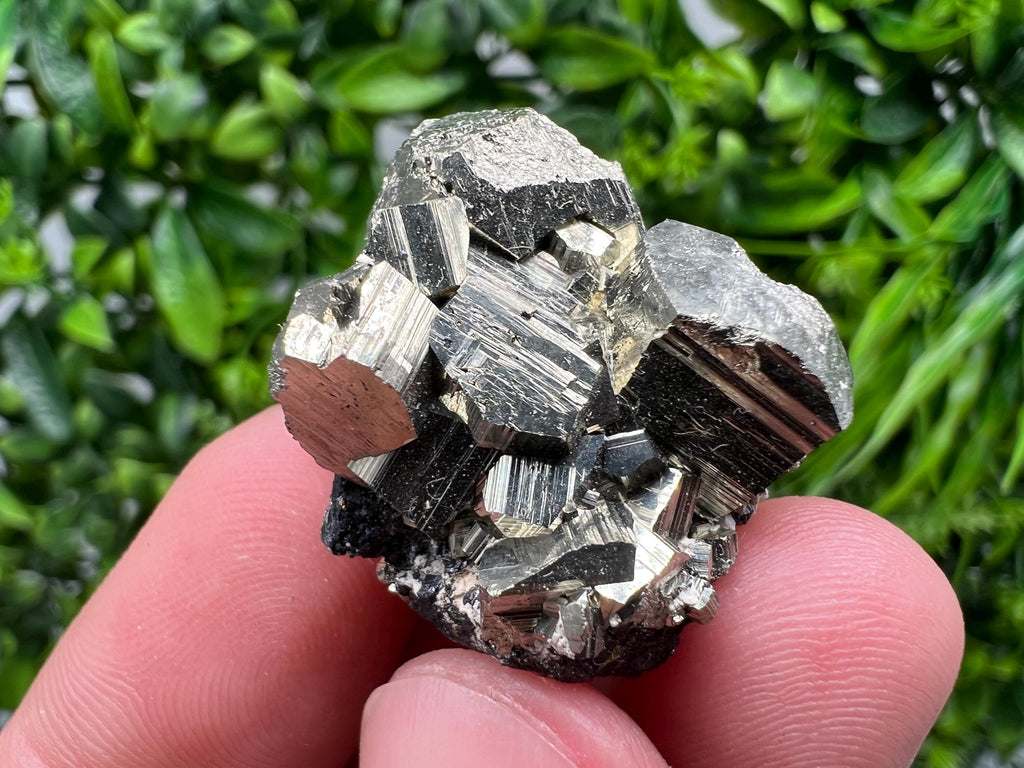 Golden Pyrite Cluster with Sphalerite, Madan Bulgaria Mineral Specimen