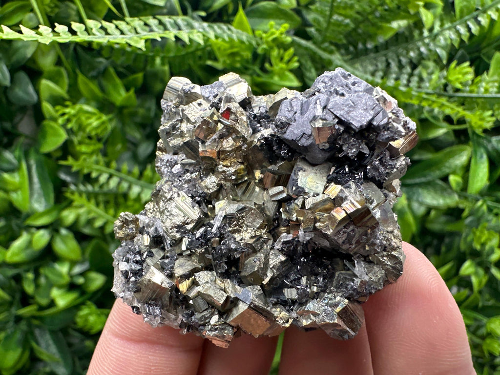 Pyrite on Quartz: Borieva Mine Crystal Home Decor (5/5.5/3cm)