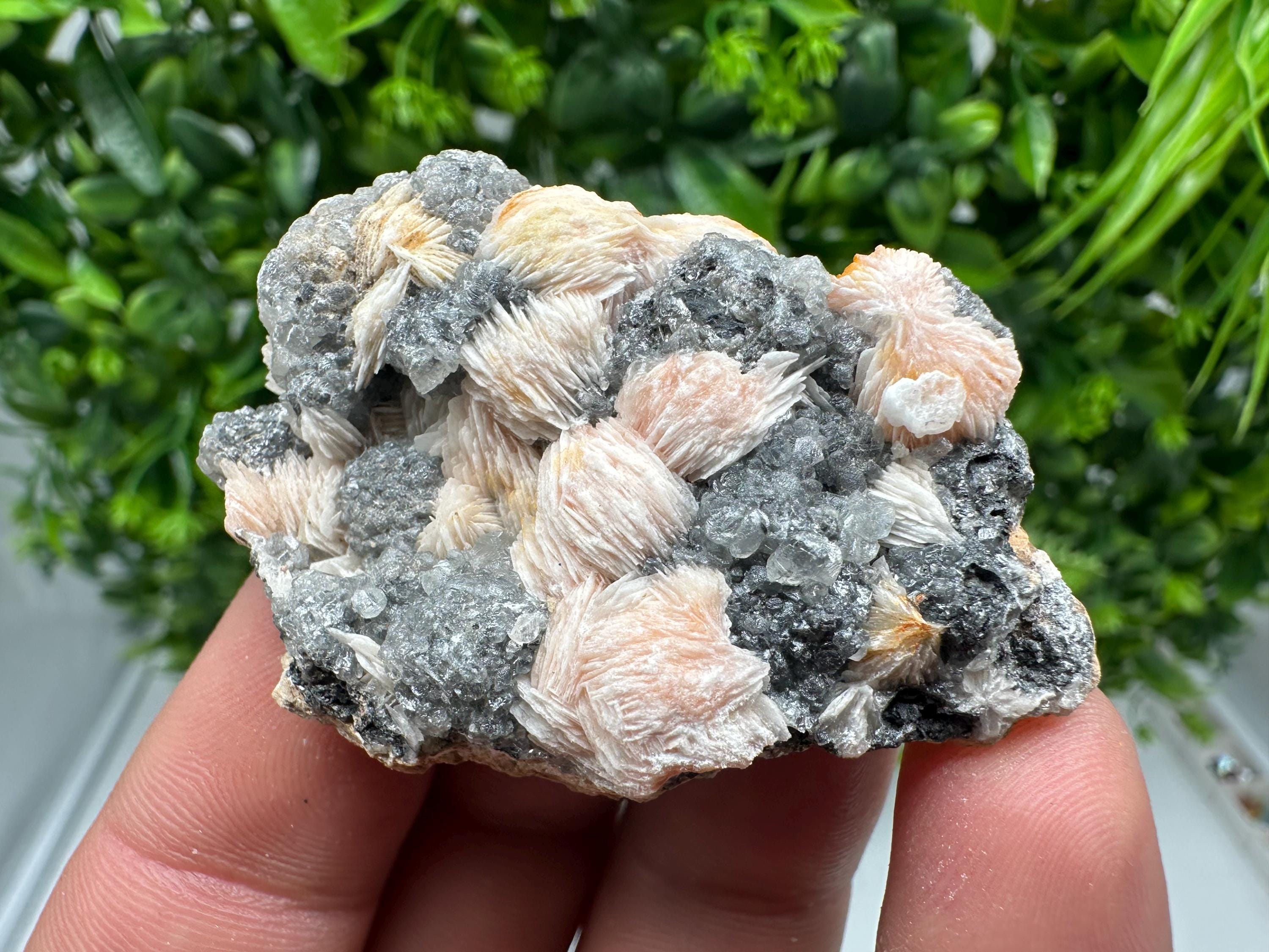 Wonderful Baryte with Cerussite on Galena from Morocco,Crystal, Mineral,Specimen,Cluster,Crystals,Barite Crystal,Cerussite Crystal,Specimen