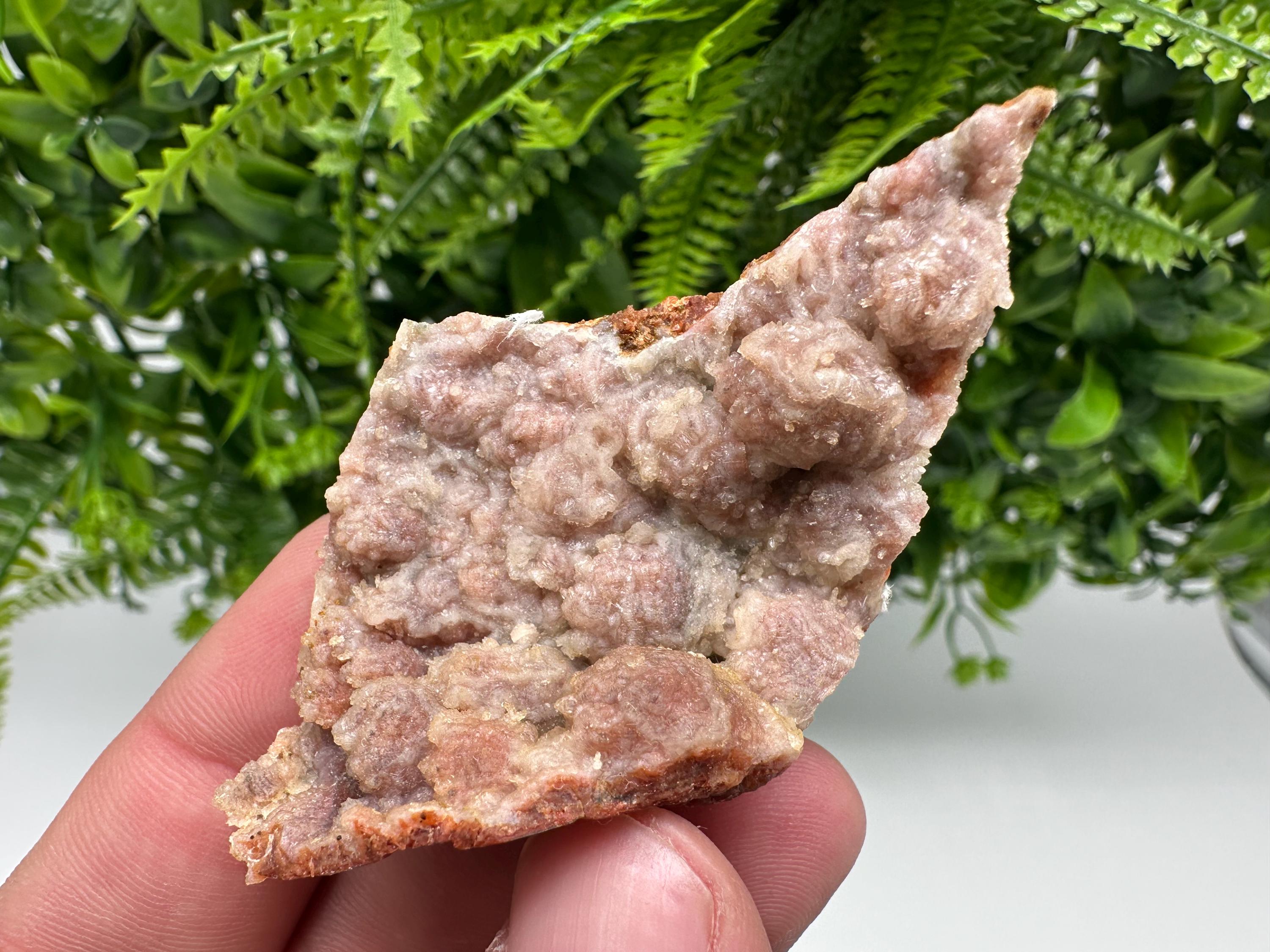 Moroccan Red Chalcedony Crystal Specimen: Rare Mineral Gift