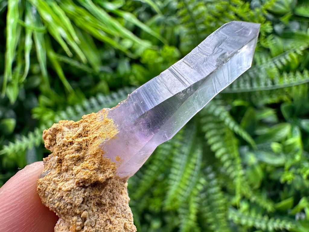 Amethyst Phantom Quartz Crystal, Chalcedony & Chlorite Inclusions