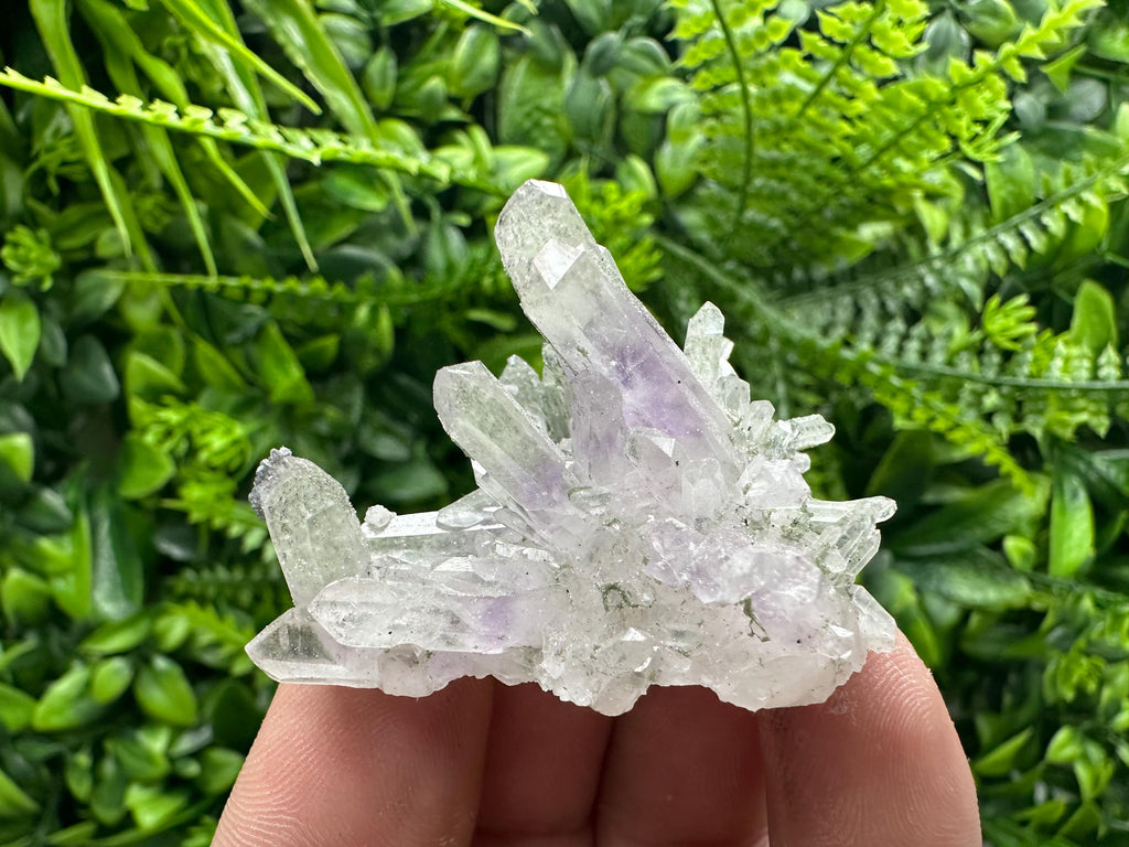 Amethyst Quartz with Calcite and Chlorite, Rare Mineral Specimen