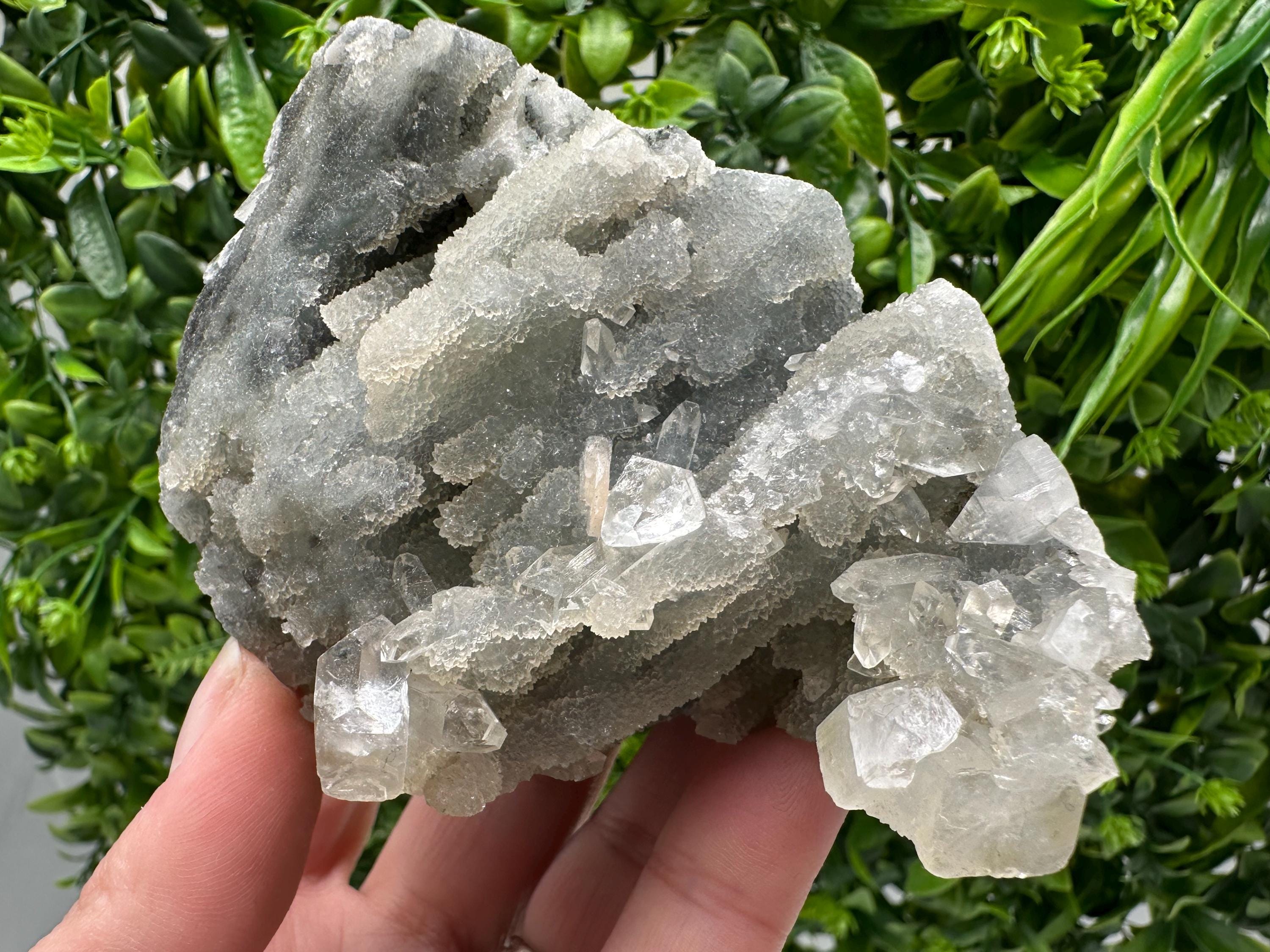 Natural Chalcedony Specimen: India Crystal Mineral, Home Decor