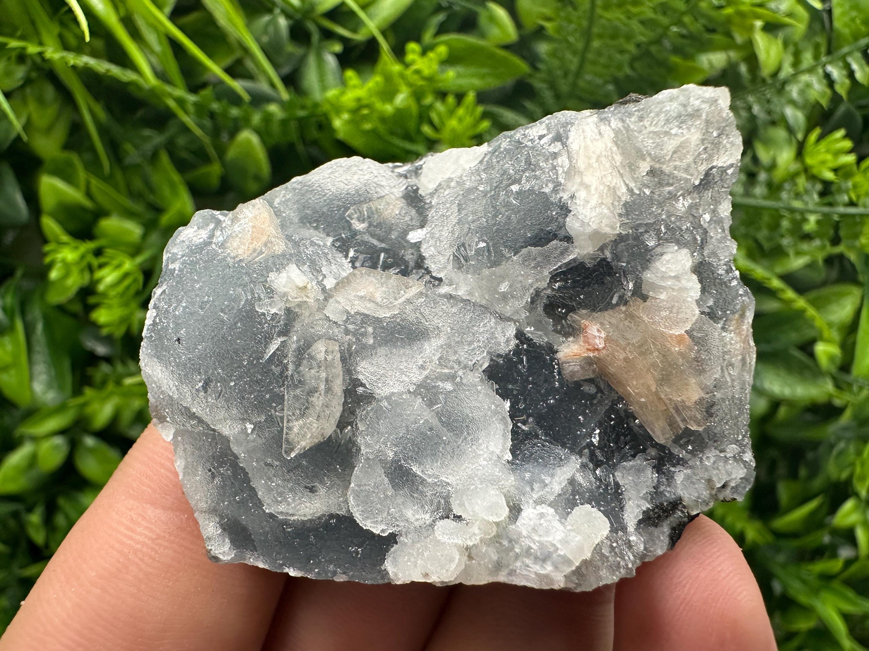 Apophyllite Stilbite on Chalcedony Specimen, India Crystal