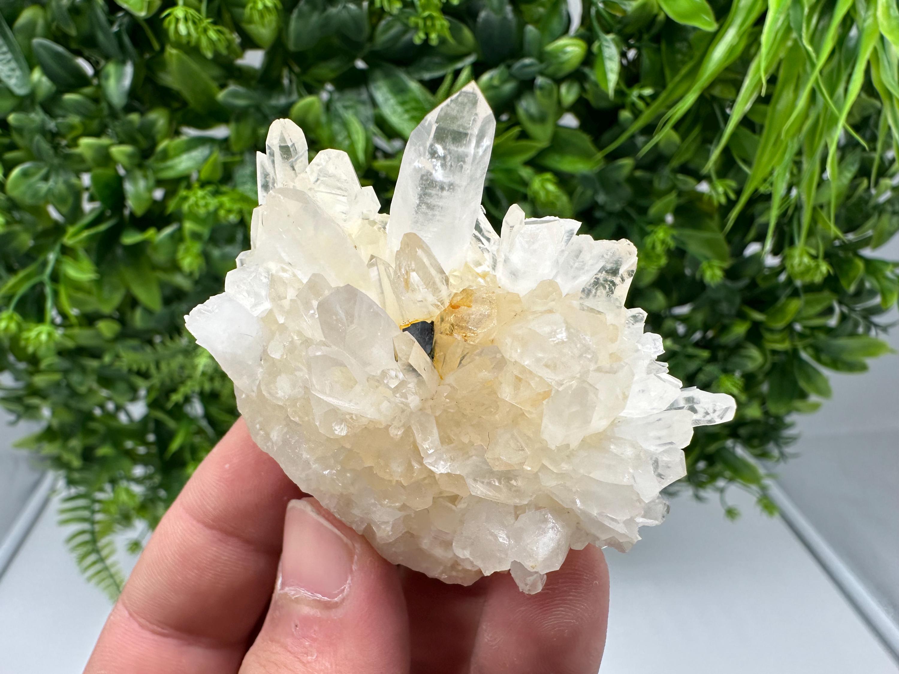 Quartz Limonite Mineral Specimen, Iron Oxide Stone Decor