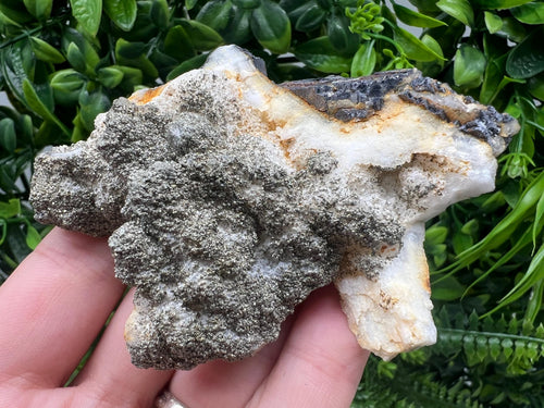 Barite, Marcasite on Chalcedony, from Androvo mine, Bulgaria, natural minerals souvenir, collection crystal, rare Barite cluster, gift, home