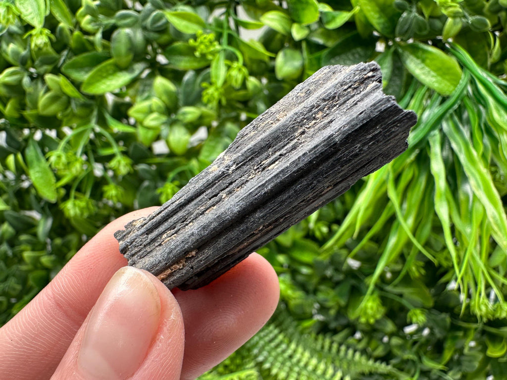 Natural Black Tourmaline Crystal – Raw Protective Stone, Healing Crystal, Grounding Mineral Gift