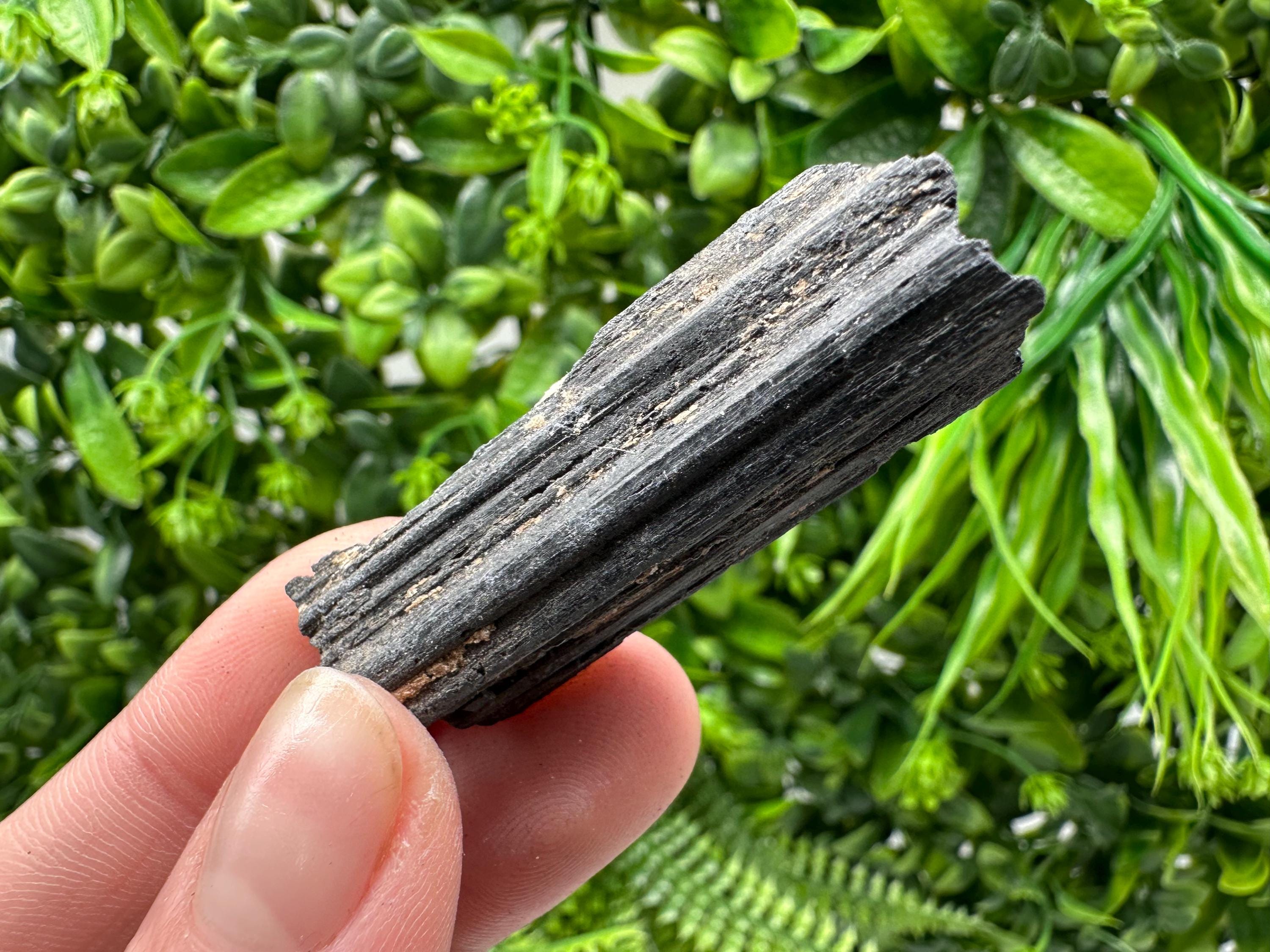 Natural Black Tourmaline Crystal – Raw Protective Stone, Healing Crystal, Grounding Mineral Gift