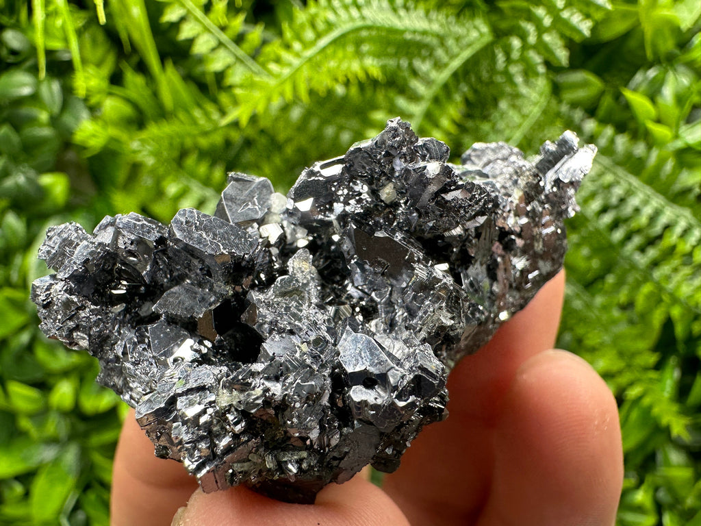 Shiny Skeletal Galena Cluster: Natural Mineral Home Decor