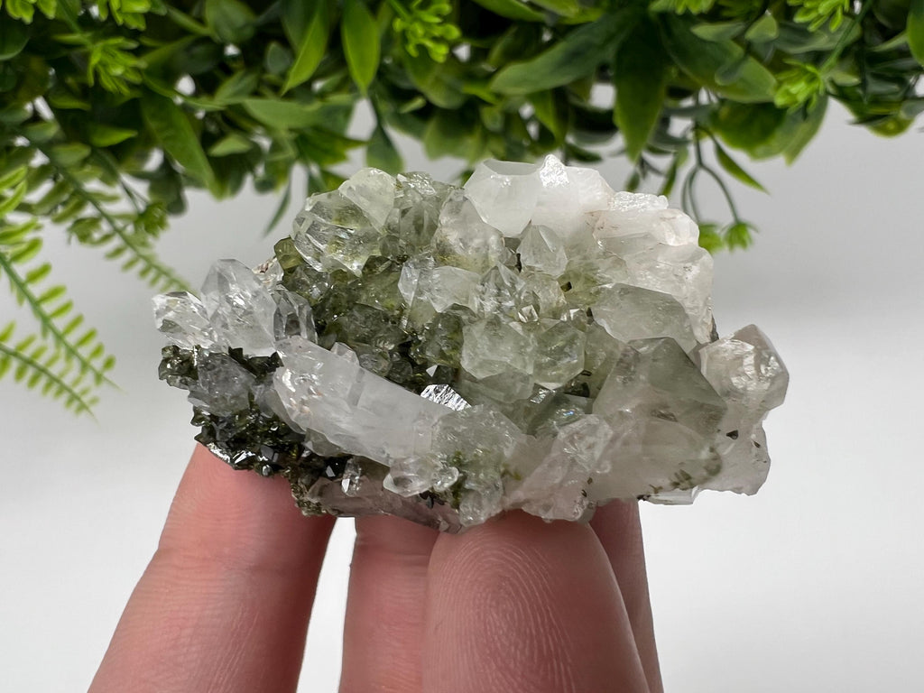 LARGE, Green Epidote with Quartz Crystals - Extremely Sparkly with Rainbows,souvenirs collection stone,gift,decor, Eastern Anatolian, Turkey