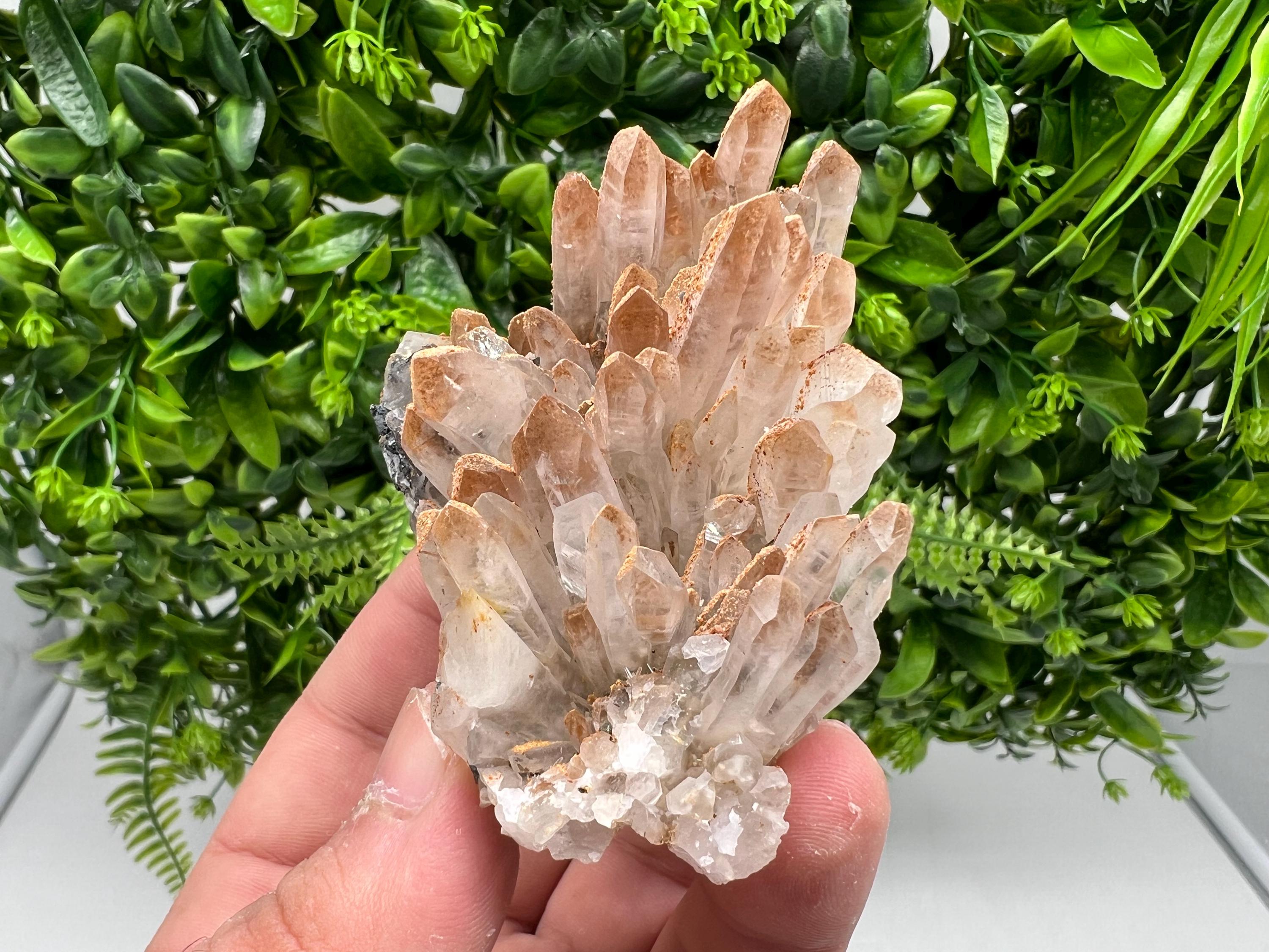 Stunning Quartz covered with iron oxide limonite natural minerals souvenir crystal home decor stone collection minerals September 9th Mine