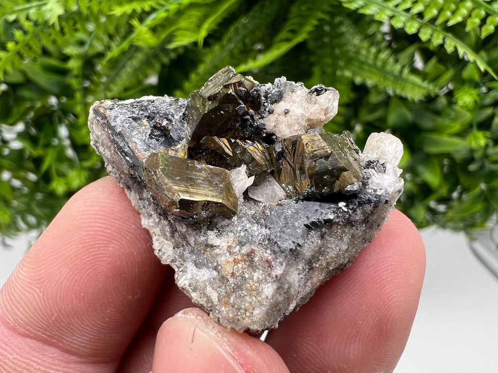 Pyrite with Hematite, Sphalerite and Quartz Specimen, Bulgaria