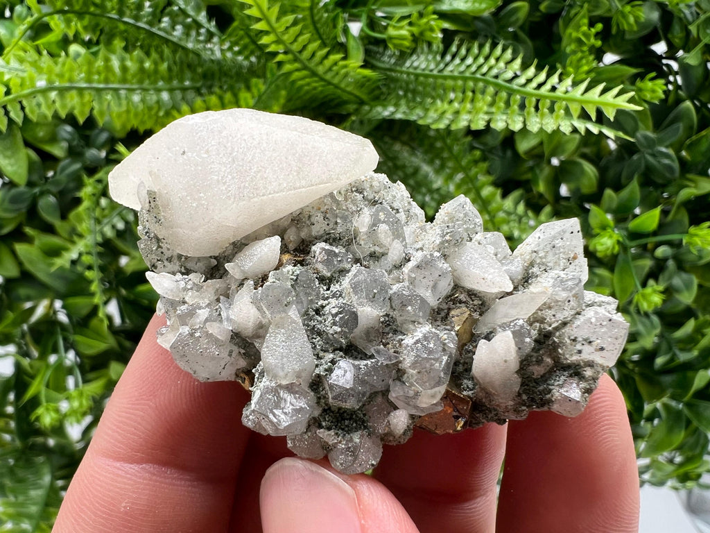 Quartz Calcite Rhodochrosite Cluster, Djurcovo Mine, Bulgaria