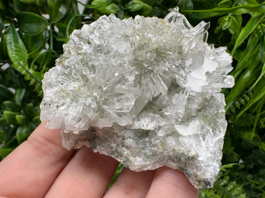 Quartz Calcite on Chlorite Matrix, Rare Mineral Specimen, Bulgaria