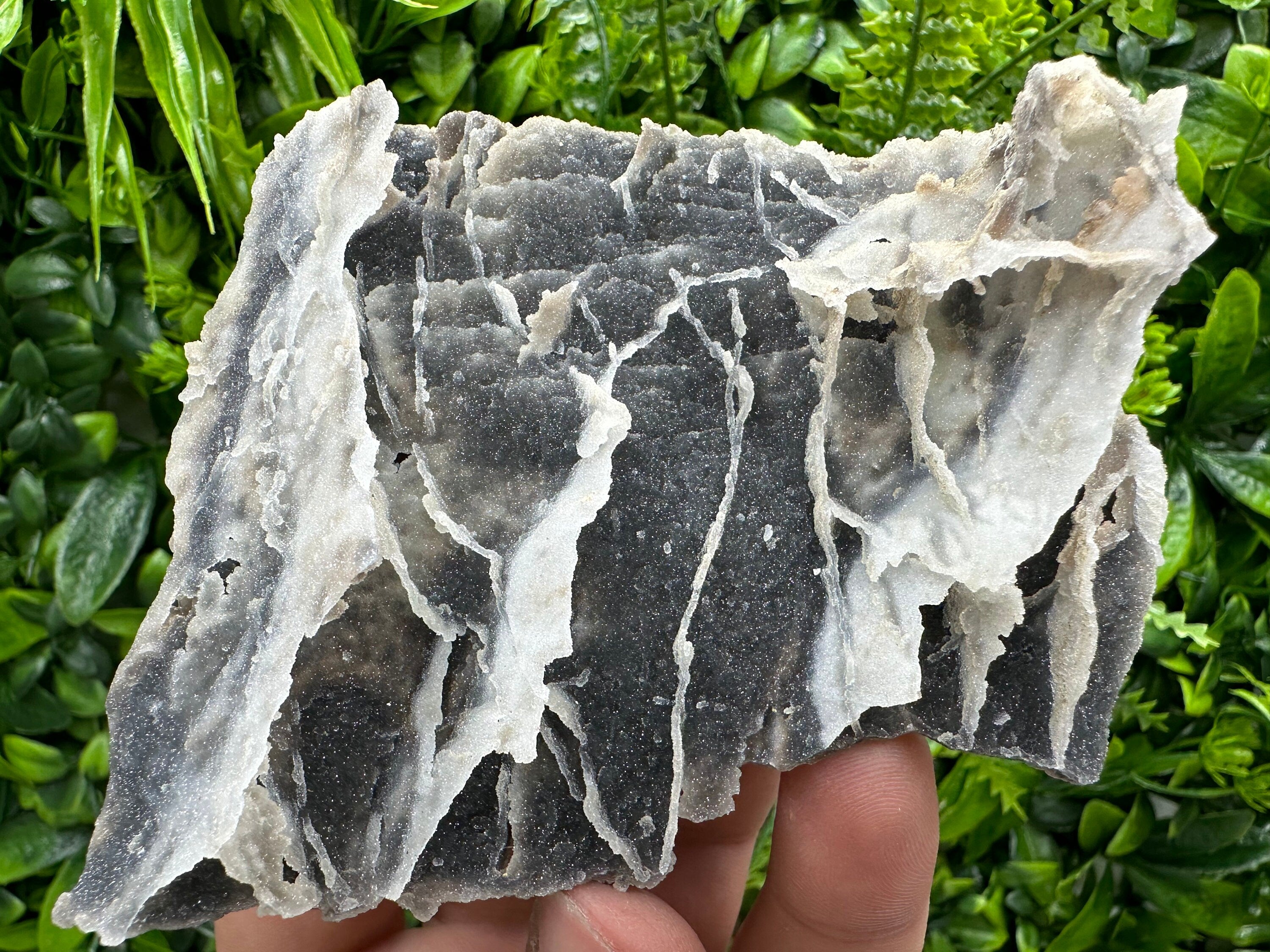 Chlorite Quartz Chalcedony Specimen: Deep Blue Mineral Decor
