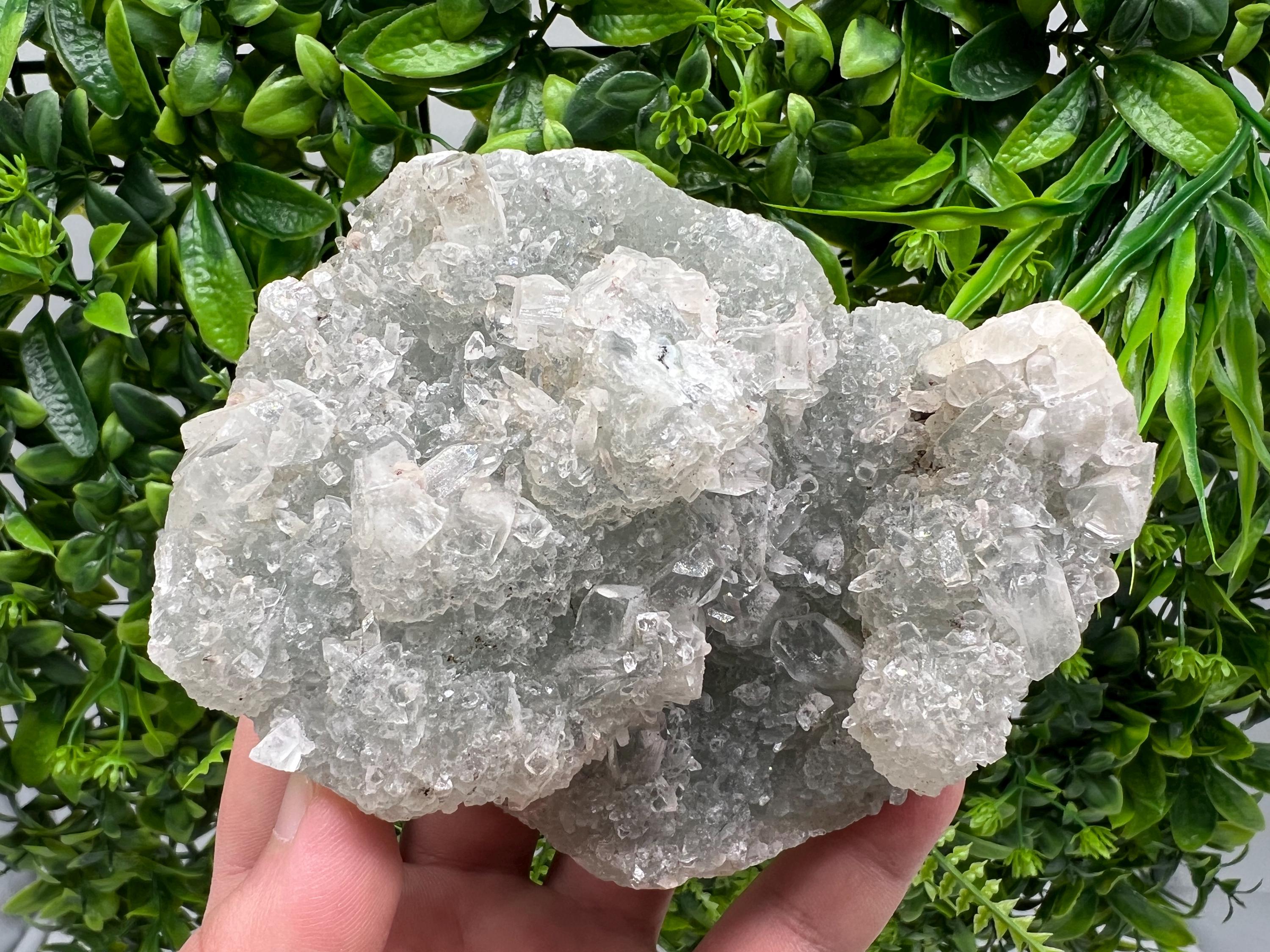 Natural Chalcedony Specimen, India Crystals, Home Decor (425 grams)