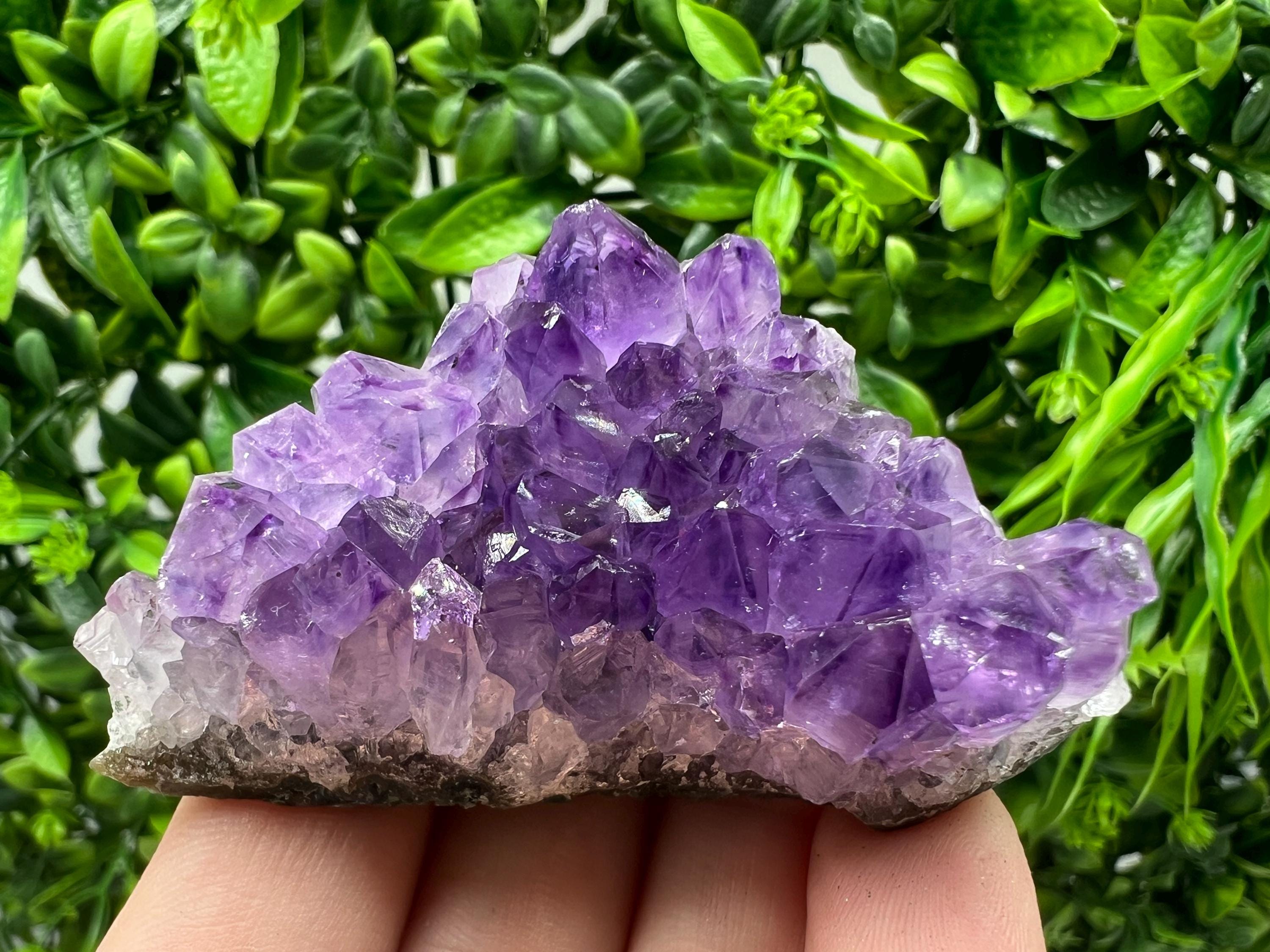 Uruguay Purple Amethyst Cluster, Natural Crystal Decor