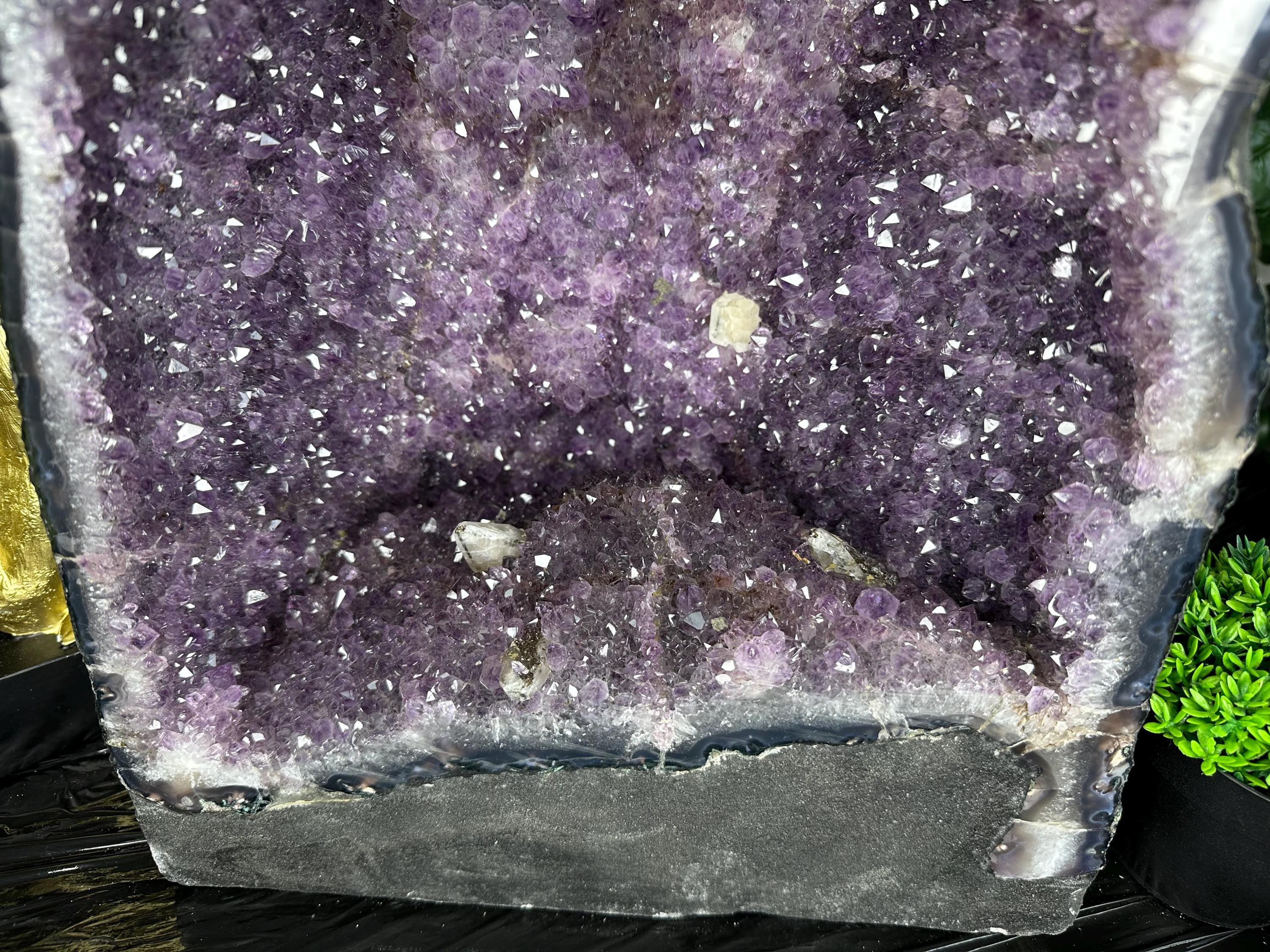 Large Amethyst Geode, Brazil Mineral Specimen, Purple Quartz
