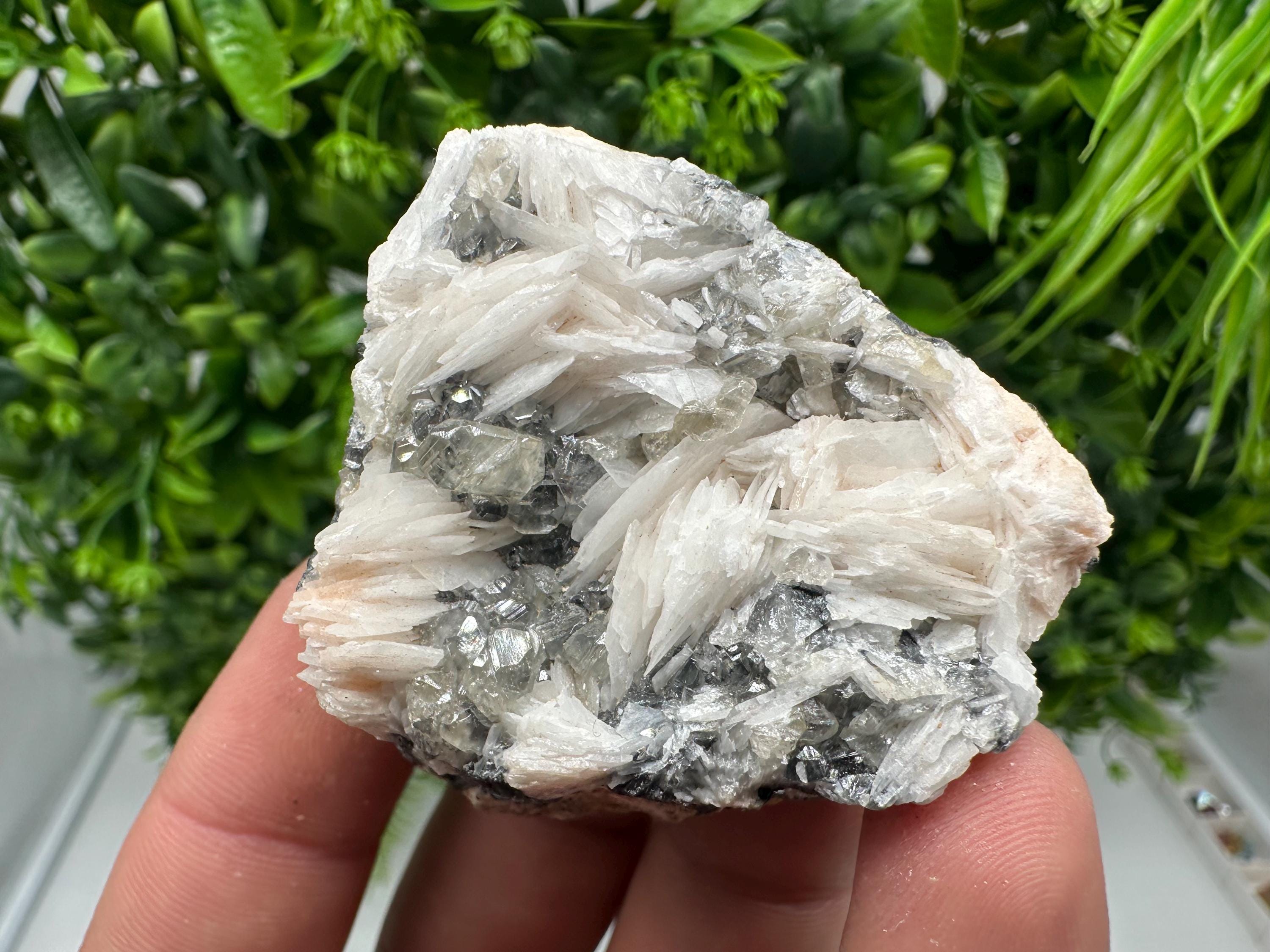 Wonderful Baryte with Cerussite on Galena from Morocco,Crystal, Mineral,Specimen,Cluster,Crystals,Barite Crystal,Cerussite Crystal,Specimen