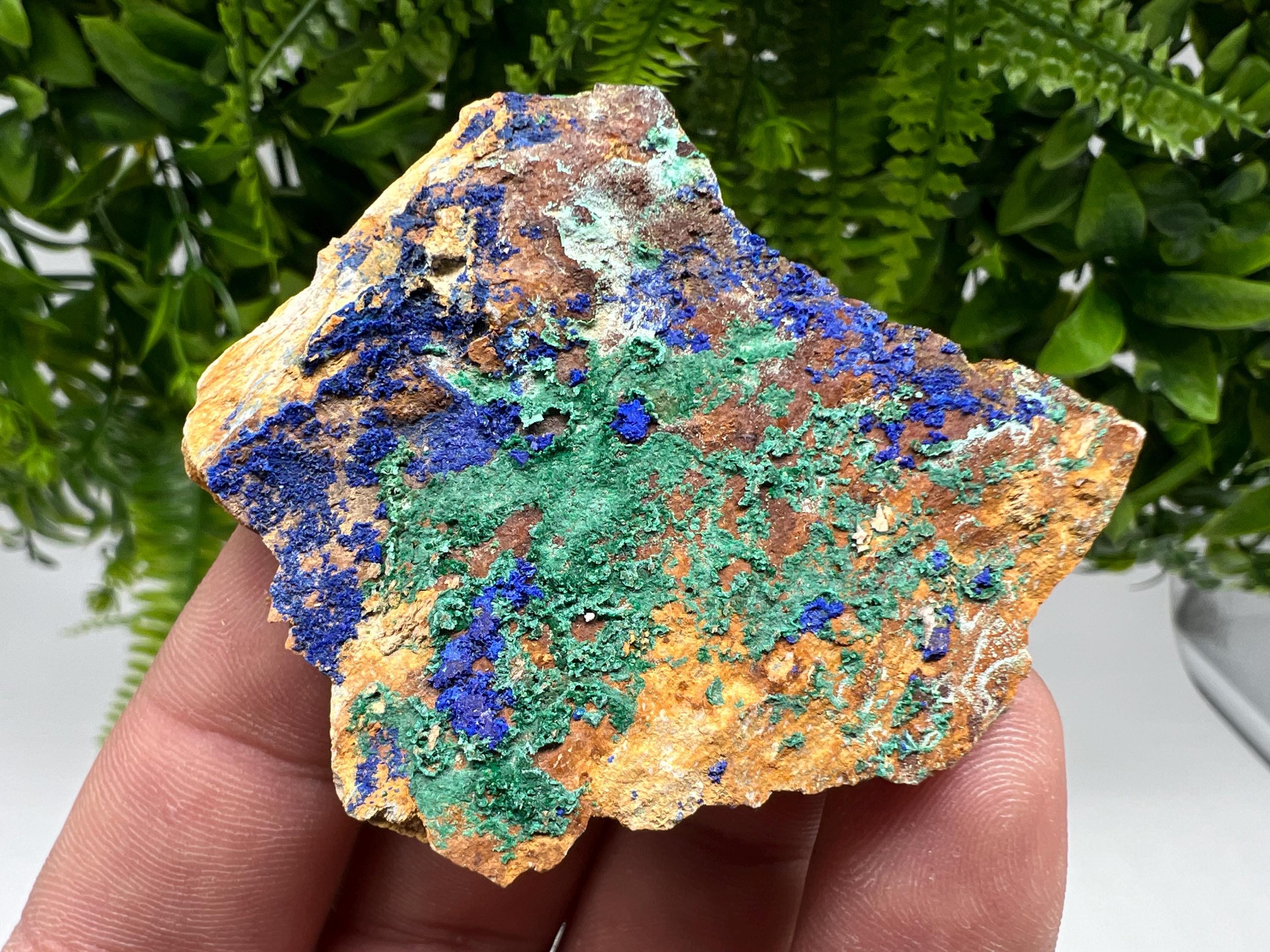 Azurite and Malachite,from Morocco,green minerals,Blue crystal,collection stone,home decor mineral,gift mineral,crystal Rare crystal mineral