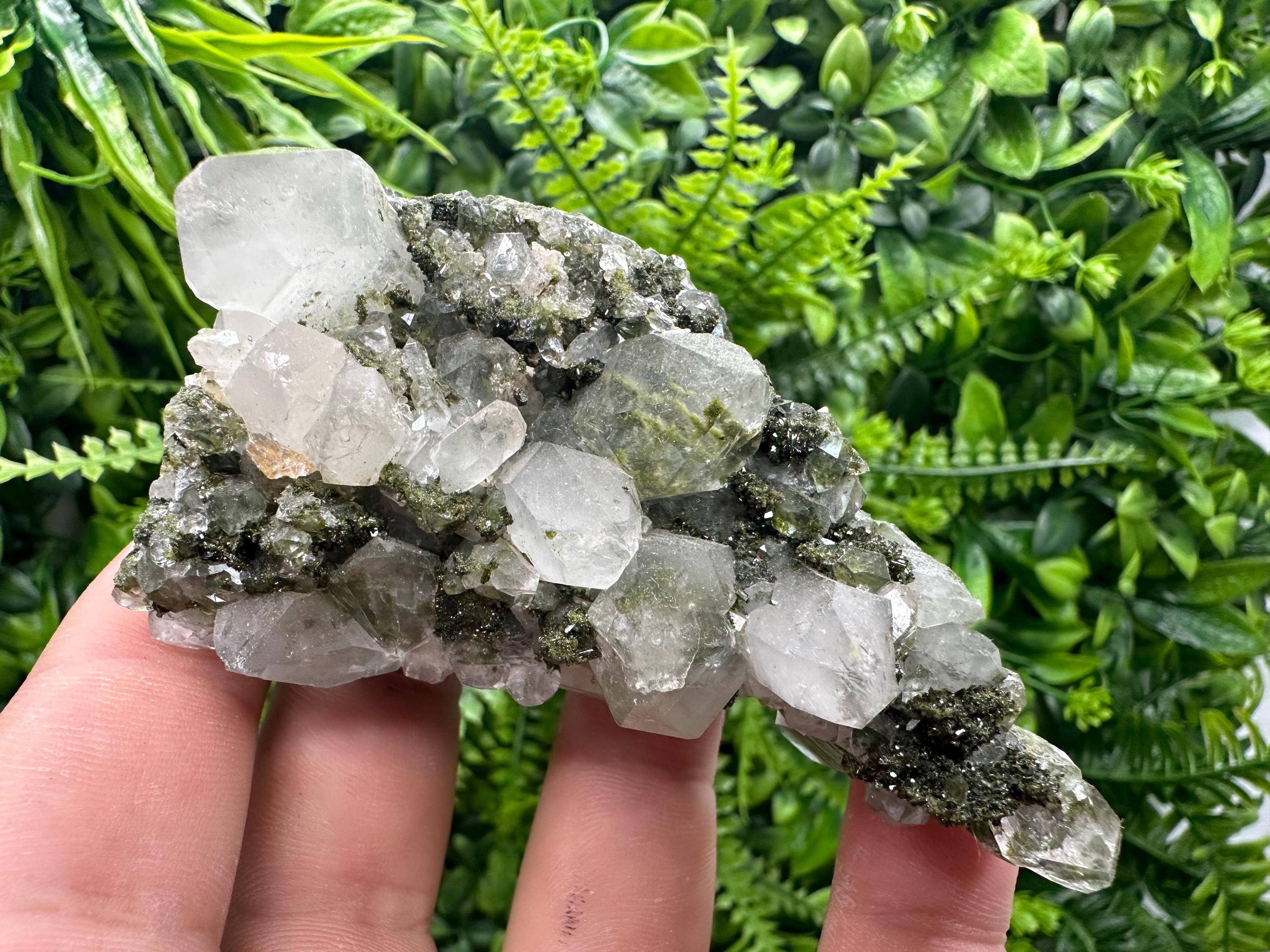 Rainbow Epidote with Quartz, Hakkari Turkey Mineral Specimen