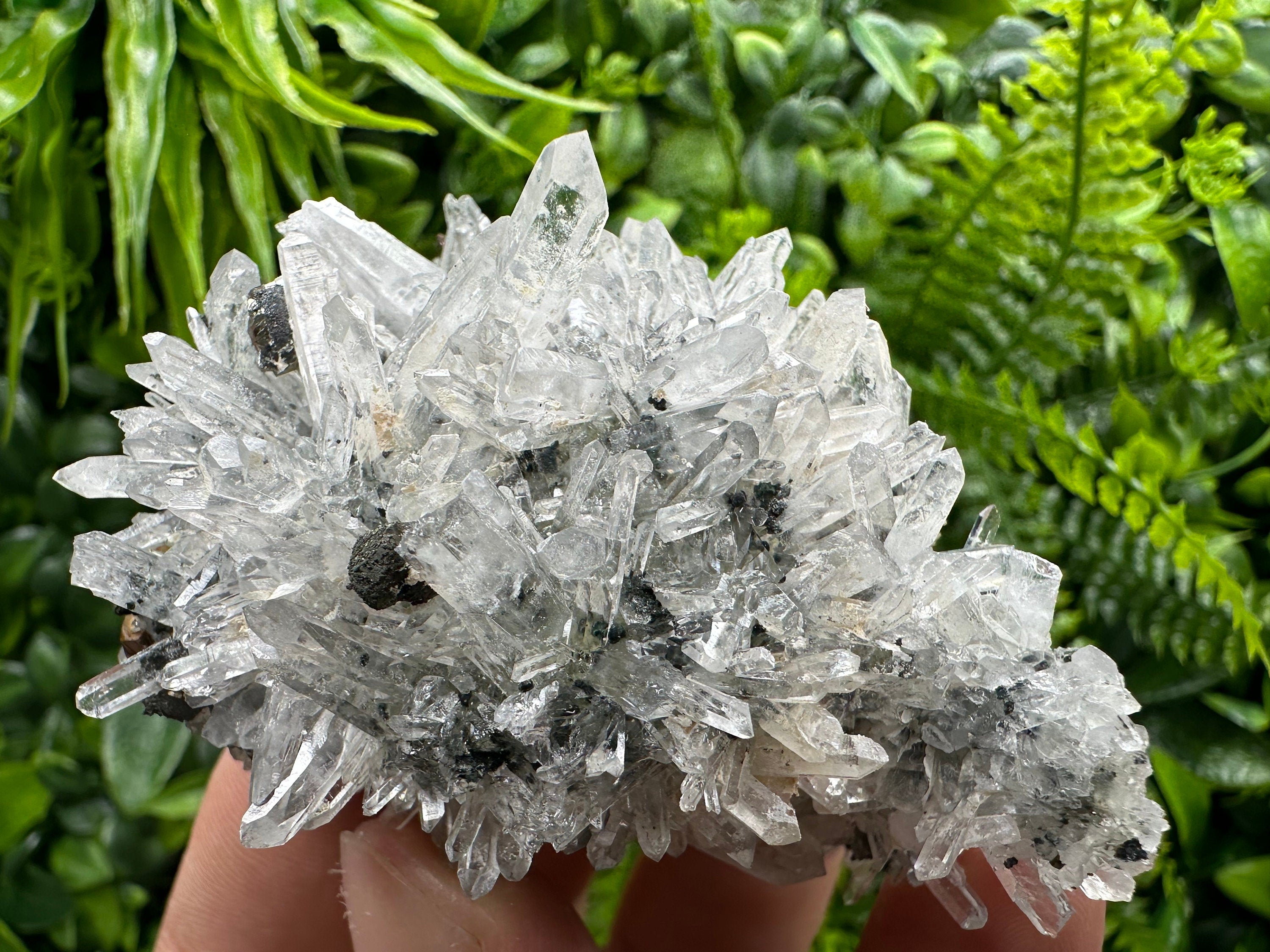 Pyrite Hematite Quartz Calcite Cluster Mineral Specimen