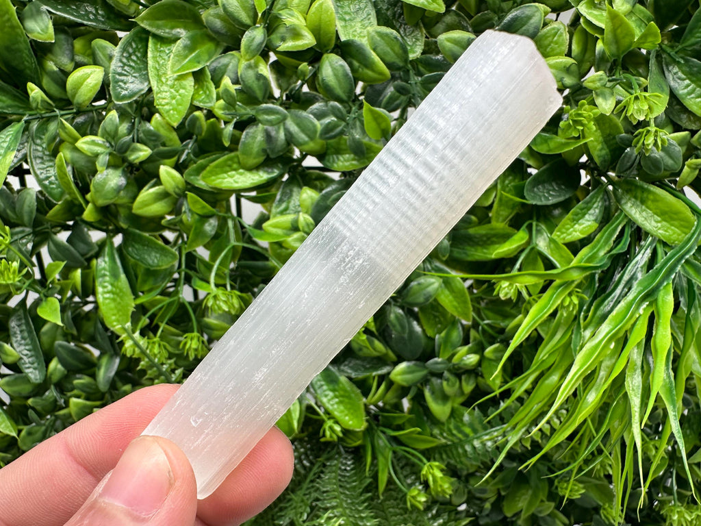 Raw Selenite Wand: Crystal Charging Stick, Healing Crystals