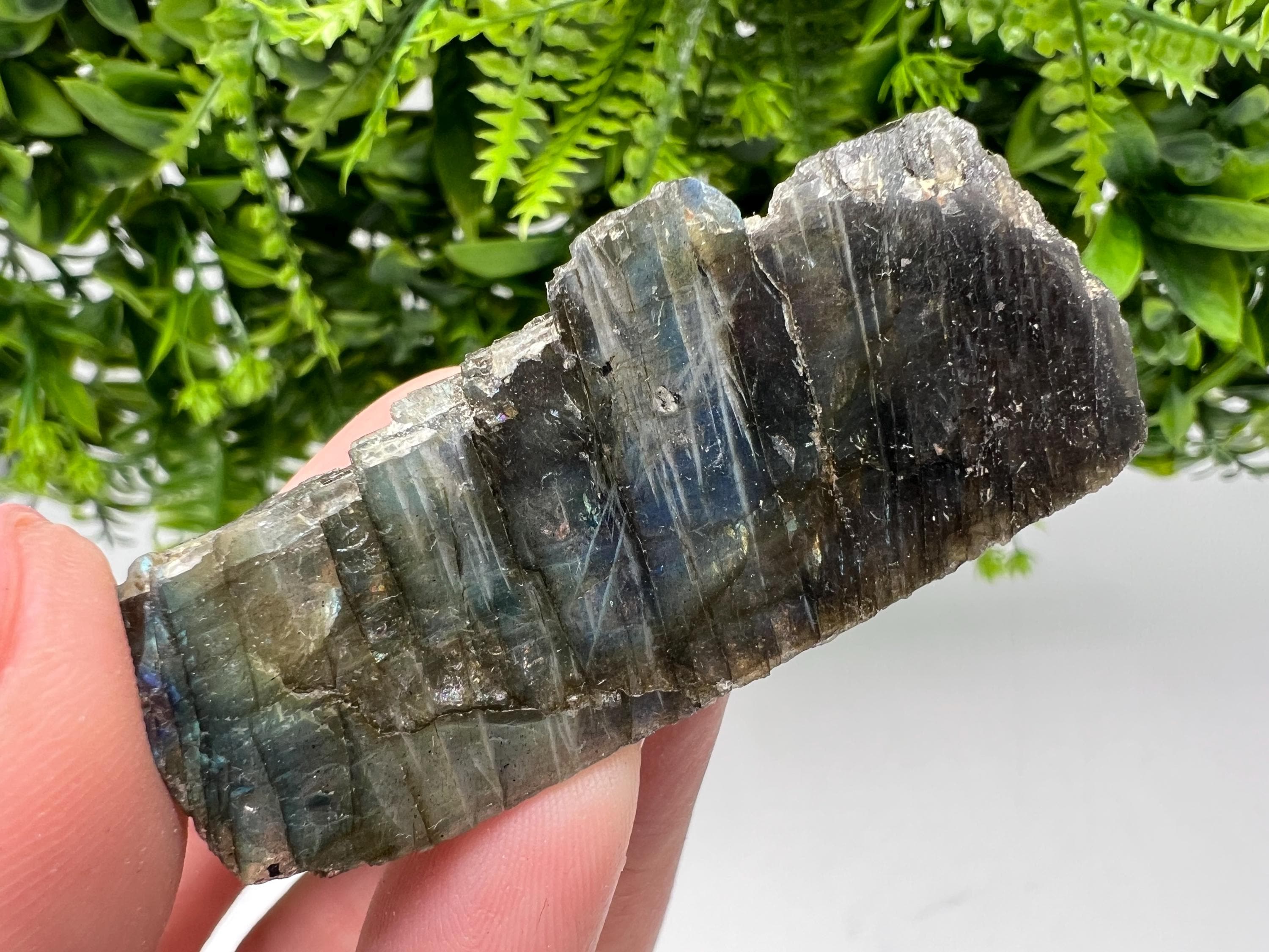Polished Labradorite Slab: Multifire Crystal Decor - 7x3.3x2.5cm