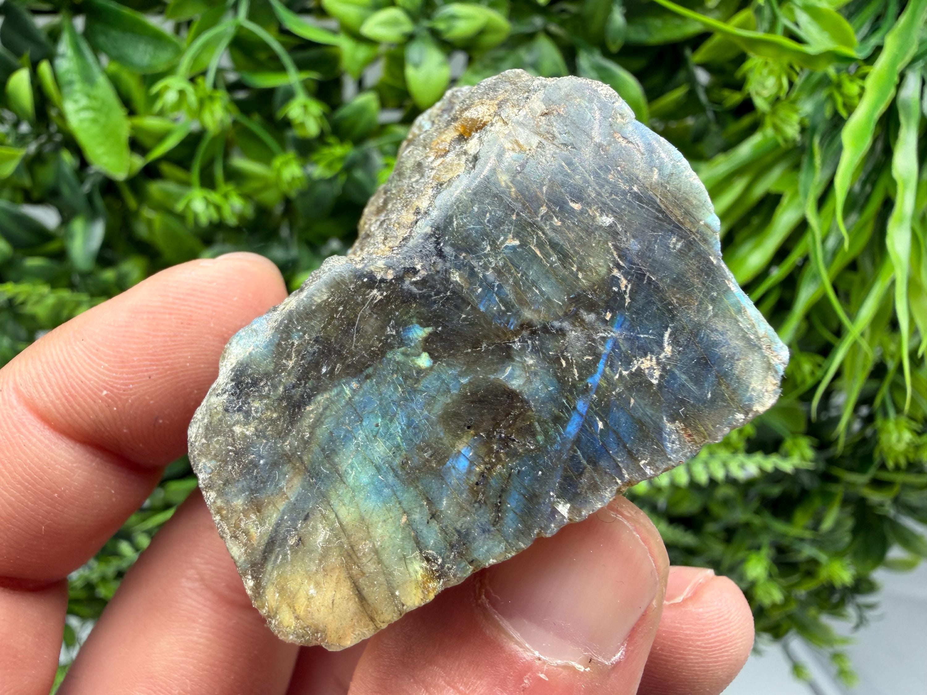 Polished Labradorite Slab: Multifire Crystal Decor