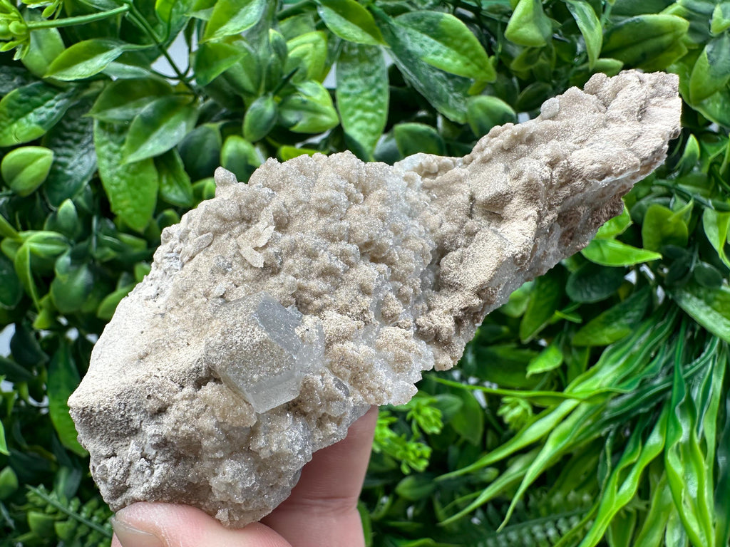 Transparent Apophyllite on Chalcedony, India Mineral Specimen