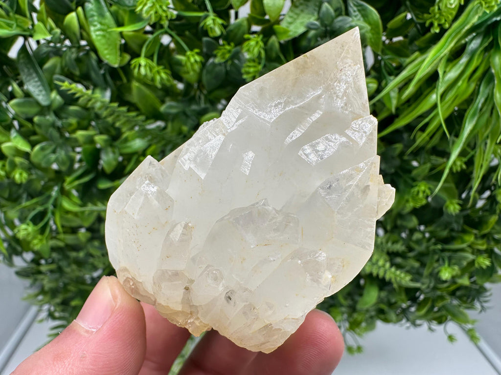 Limonite Quartz Crystal Cluster: Iron Oxide Mineral Specimen