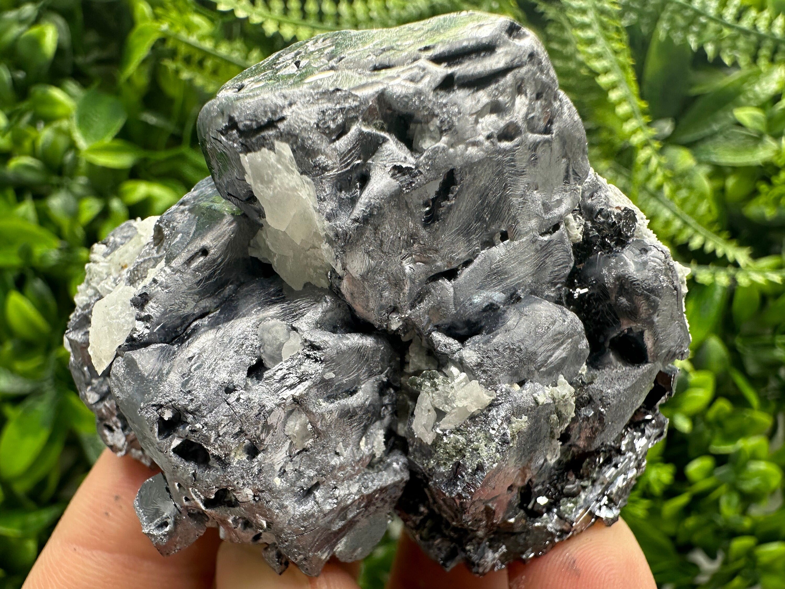 Galena on Sphalerite and Quartz, Borieva Mine, Bulgaria