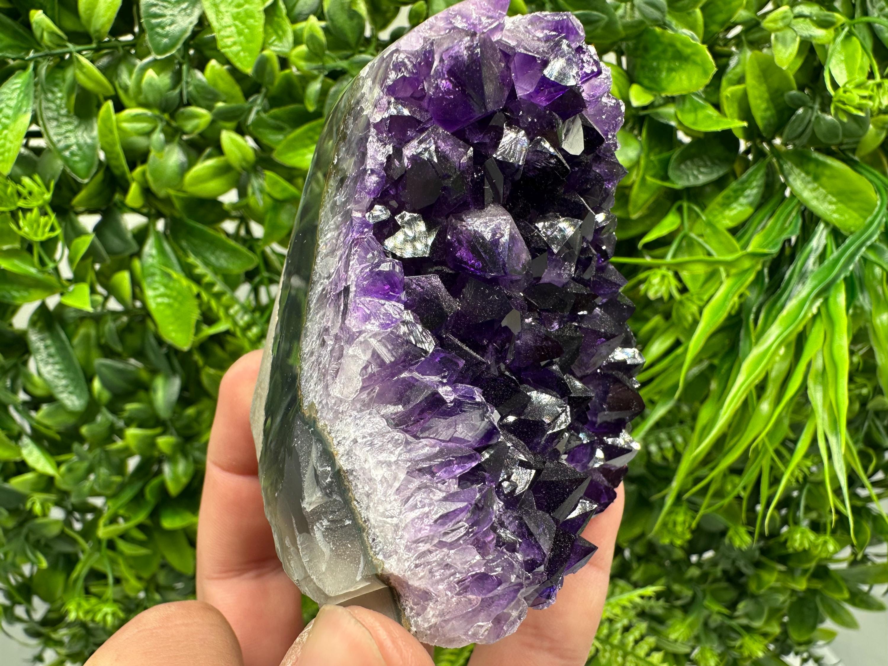 Uruguay Amethyst Crystal: Purple Quartz Cluster, Home Decor