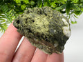 Green Epidote with Quartz Crystals - Extremely Sparkly with Rainbows,souvenirs collection stone,gift,decor, Eastern Anatolian, Turkey