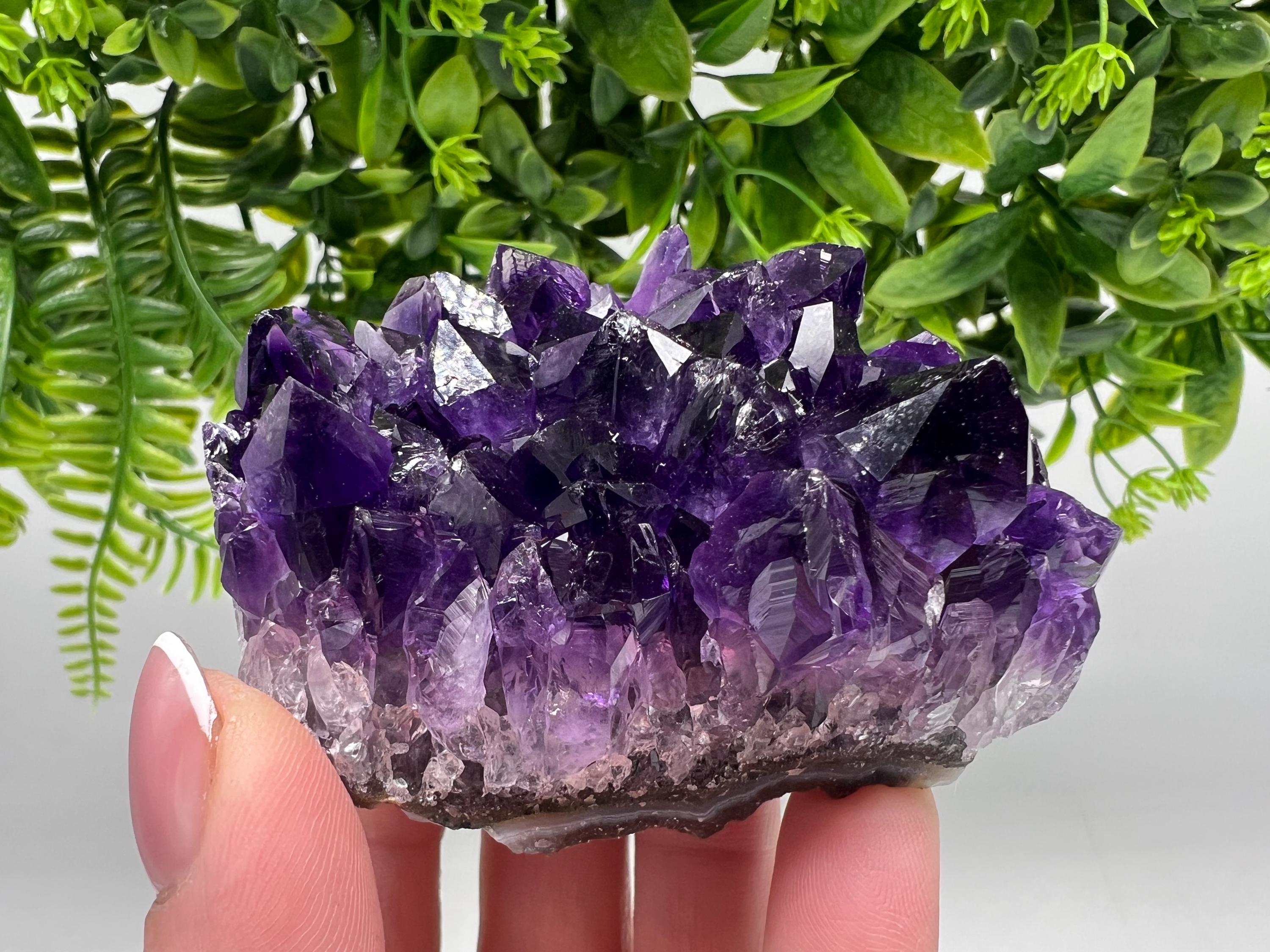 Uruguay Amethyst Crystal: Purple Quartz Home Decor, Energy Stone