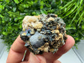 Rainbow Pyrite on Sphalerite with Quartz and Siderite, Collection Specimen