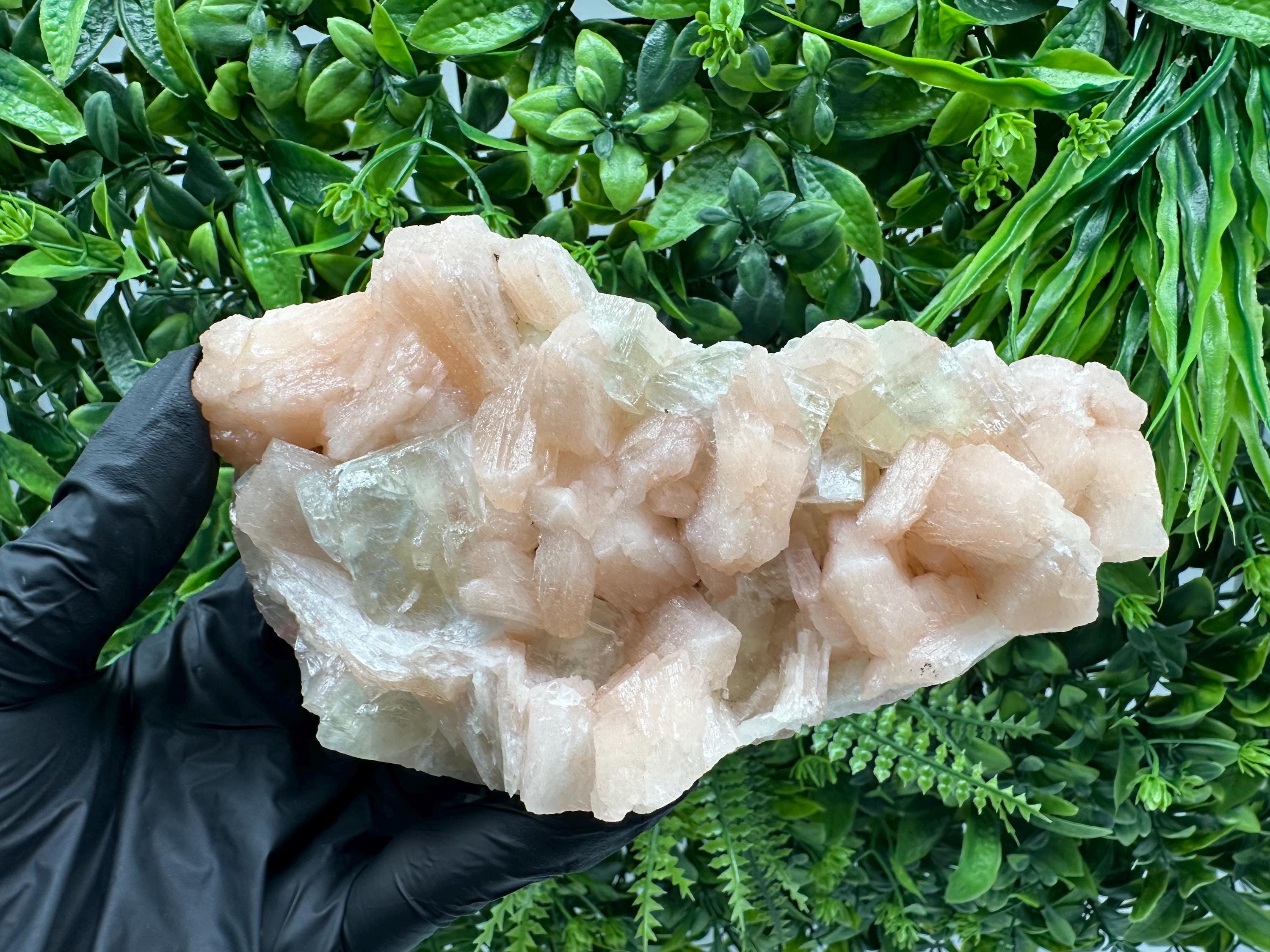 Apophyllite Stilbite on Chalcedony, Natural Mineral Specimen, India