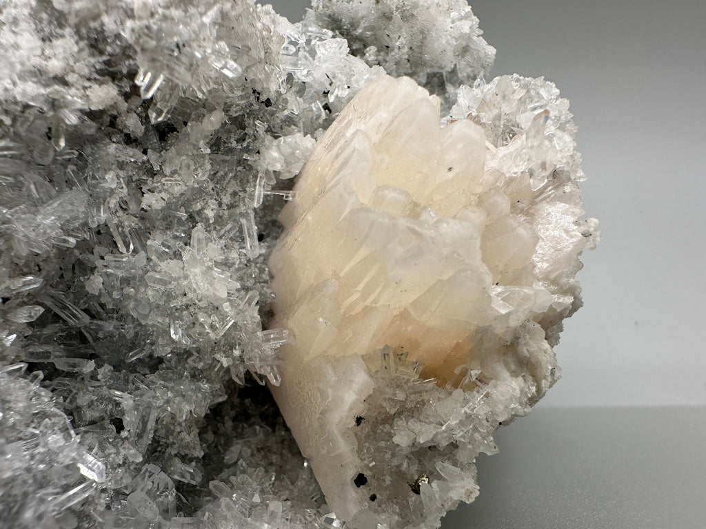 Calcite on Quartz Specimen, Borieva Mine, Bulgaria