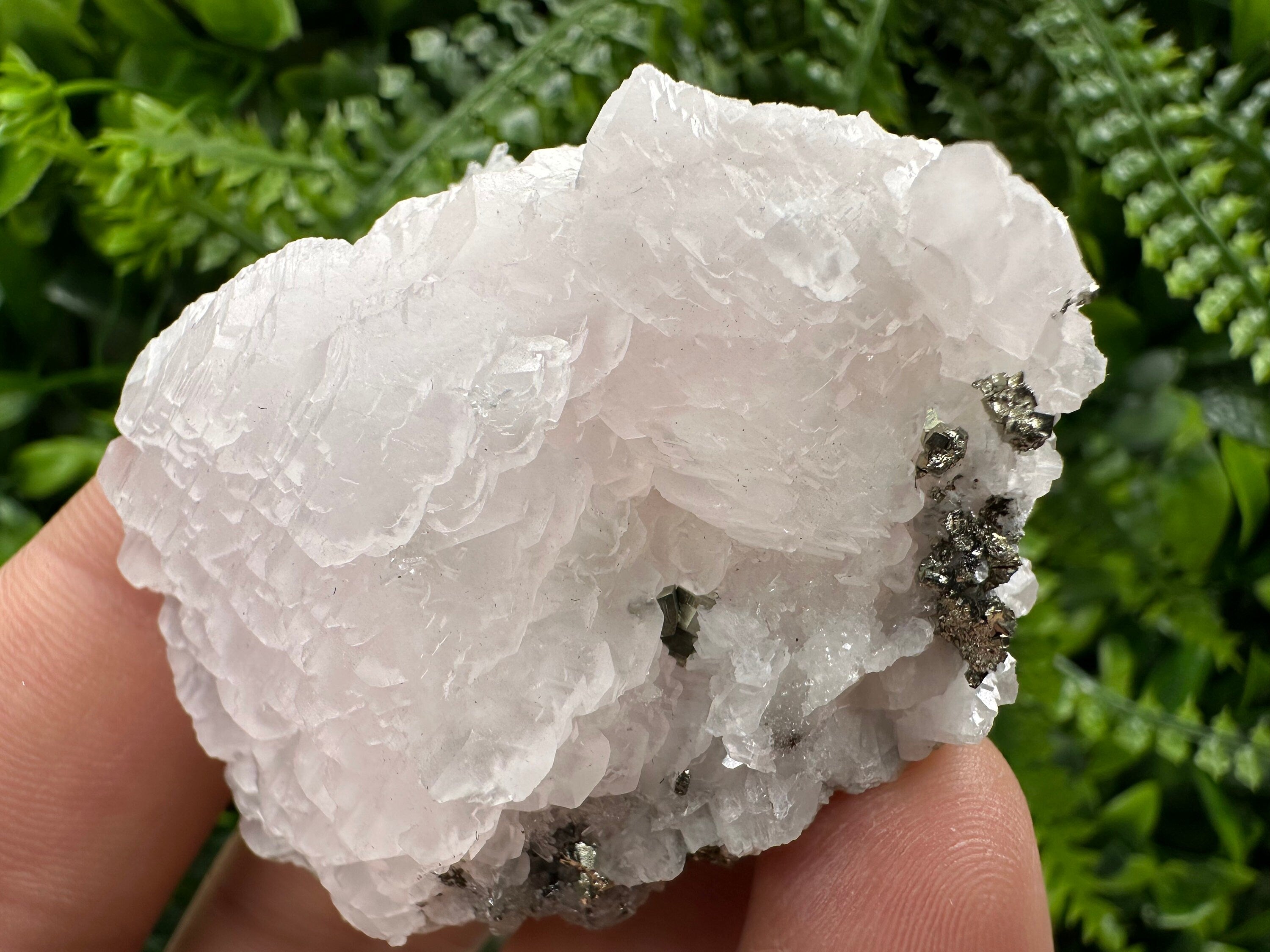 UV Fluorescent Calcite, Sphalerite, and Quartz Crystal - Bulgaria Mineral Specimen