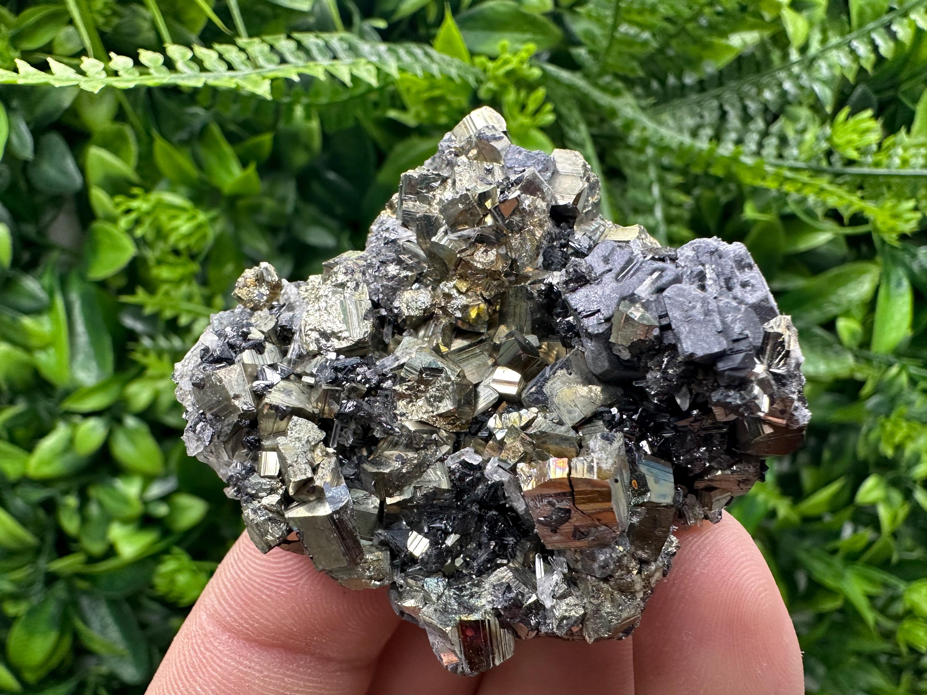 Pyrite on Quartz: Borieva Mine Crystal Home Decor (5/5.5/3cm)