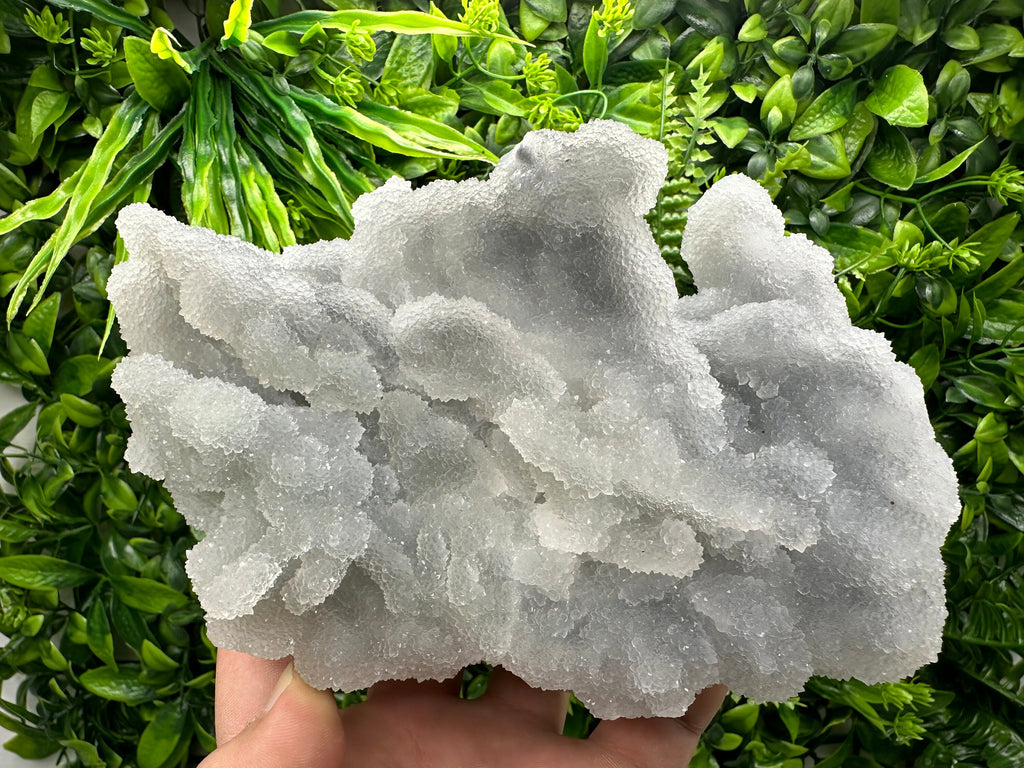 Blue Chalcedony Quartz with Chlorite: Krushev Dol Mine, Bulgaria