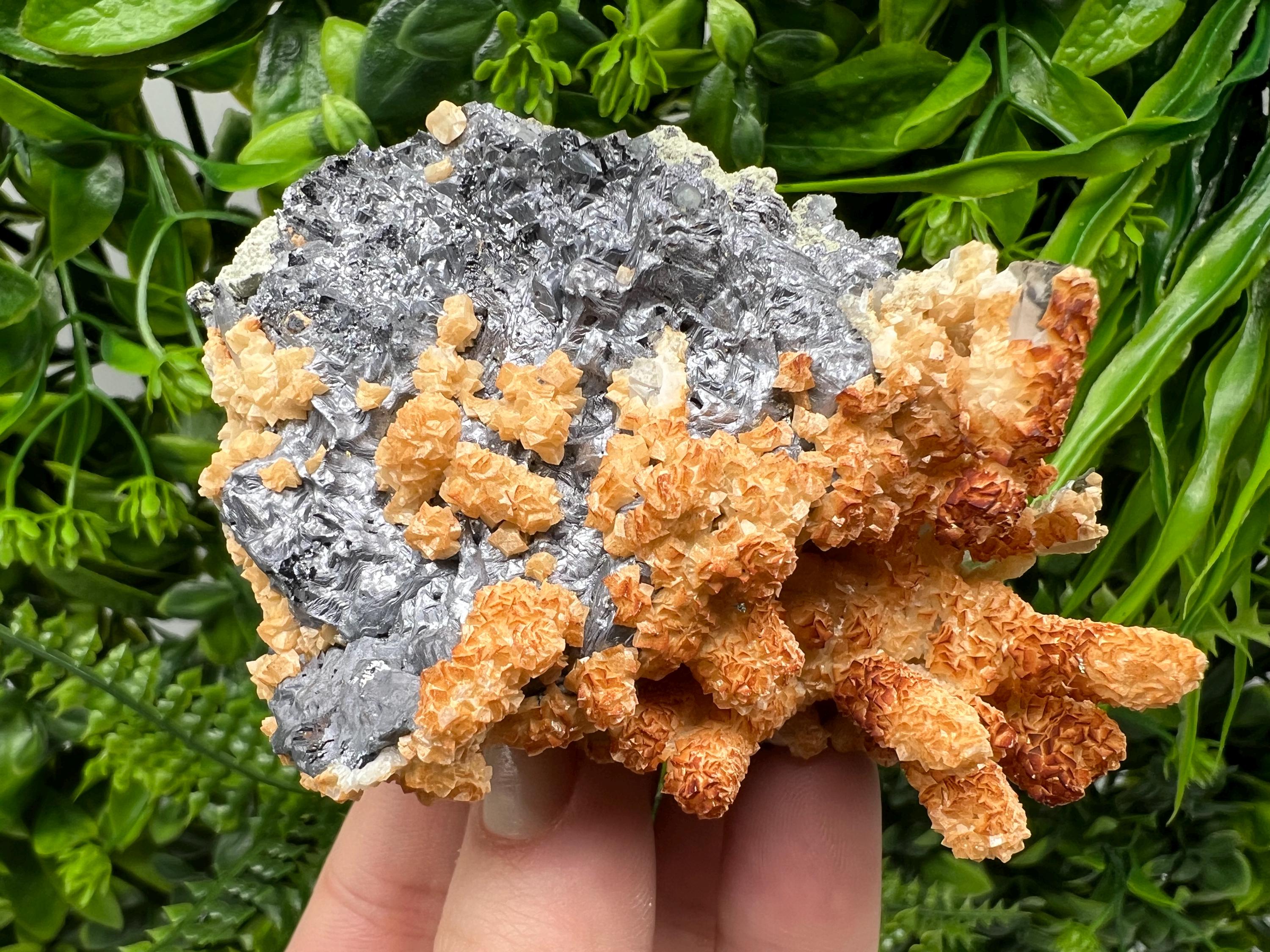 Spinel Law Galena, Quartz, Calcite Mineral Specimen, Home Decor Stone