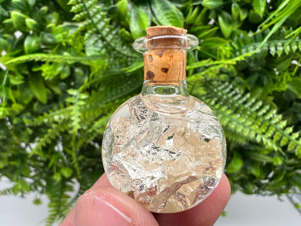 Silver Flakes Specimen Bottle, Home Decor, Souvenir