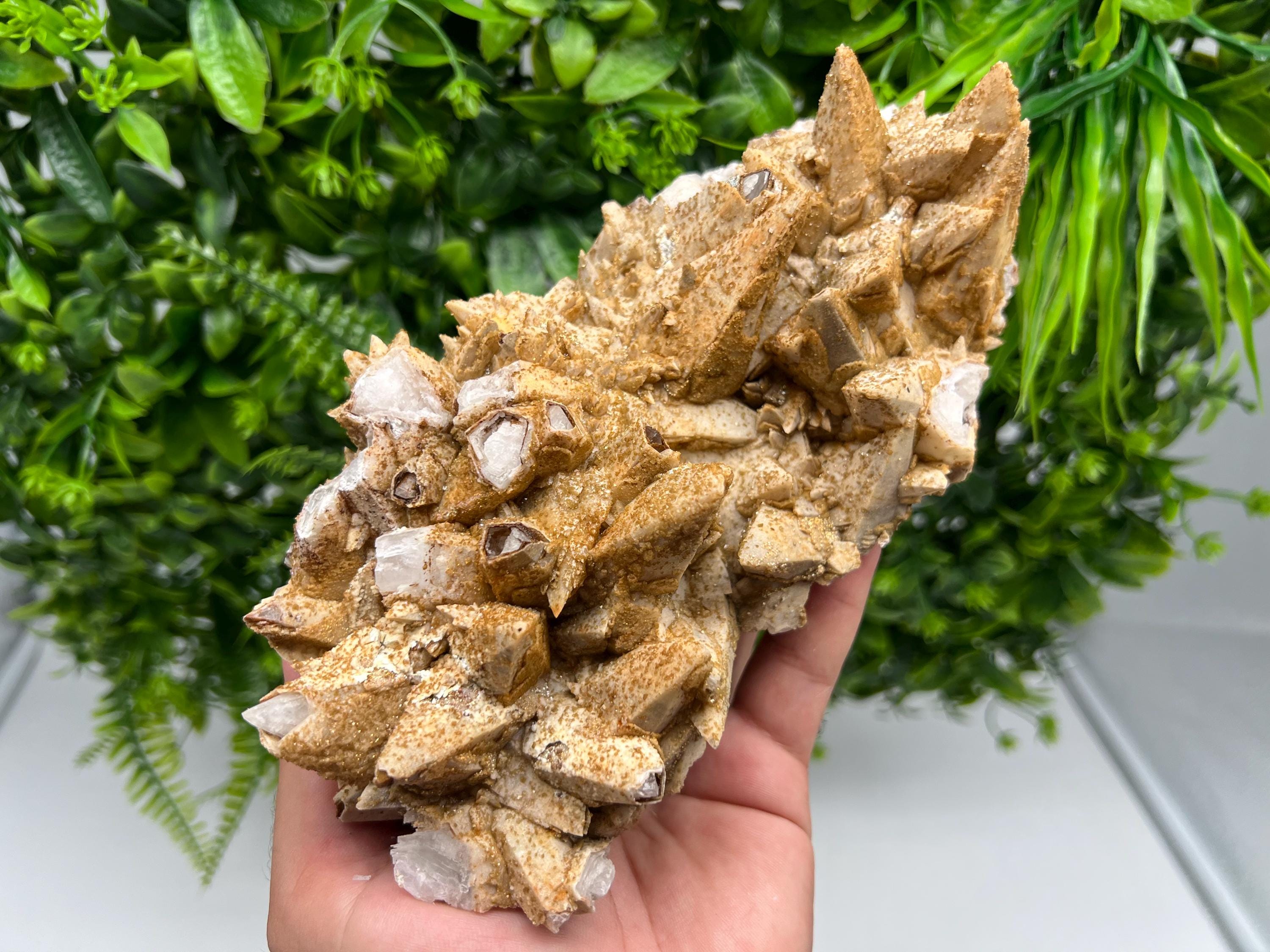 Stunning Brown Rhodochrosite on Calcite,Chalcedony,from Djurcovo mine,Bulgaria,natural collection mineral specimen,home decor crystal,gift