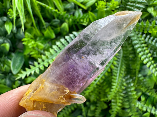 Amethyst Phantom Crystal with Cerussite, Bulgarian Mineral Specimen