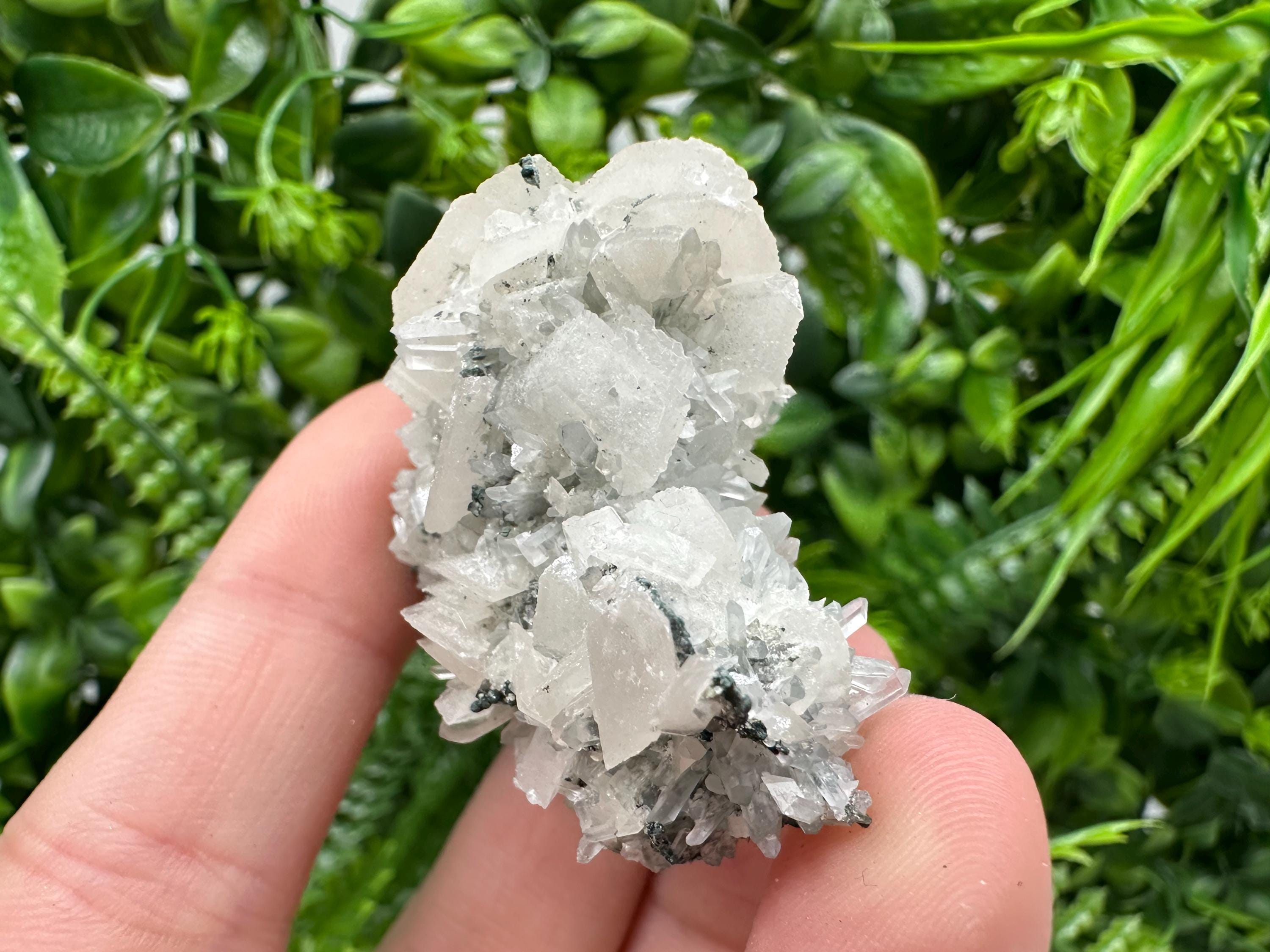 Quartz Calcite on Chlorite Matrix, Borieva Mine Mineral Specimen