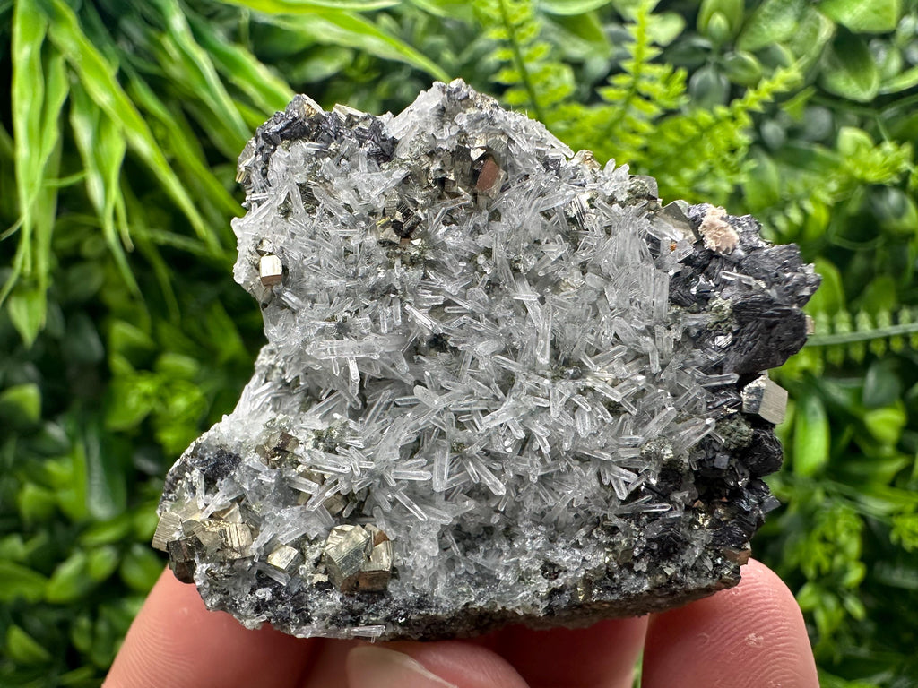 Quartz with Pyrite Crystal: Natural Mineral Specimen, Home Decor
